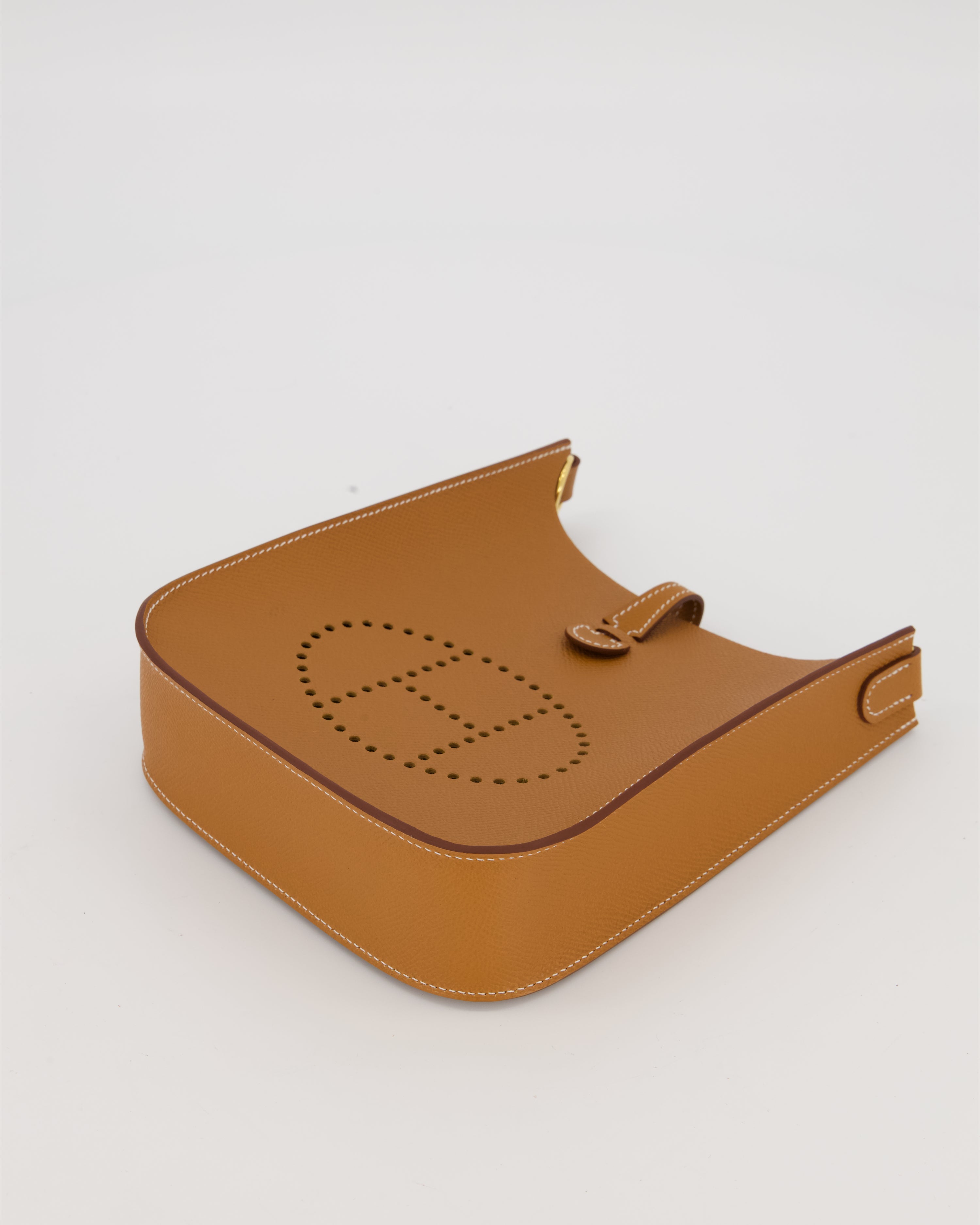Hermès Gold Mini Evelyne Sellier Bag in Epsom Leather with Gold Hardware
