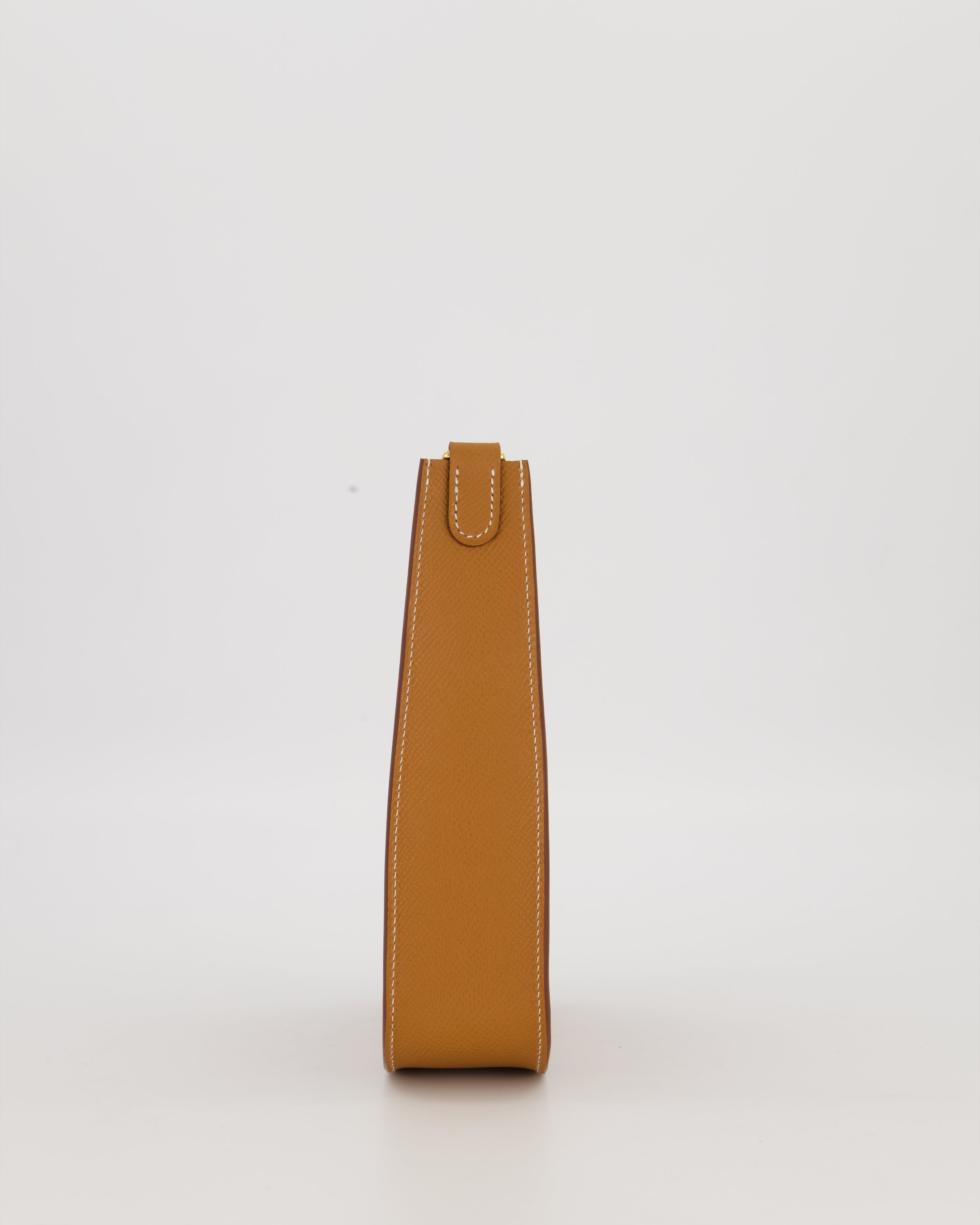 Hermès Gold Mini Evelyne Sellier Bag in Epsom Leather with Gold Hardware