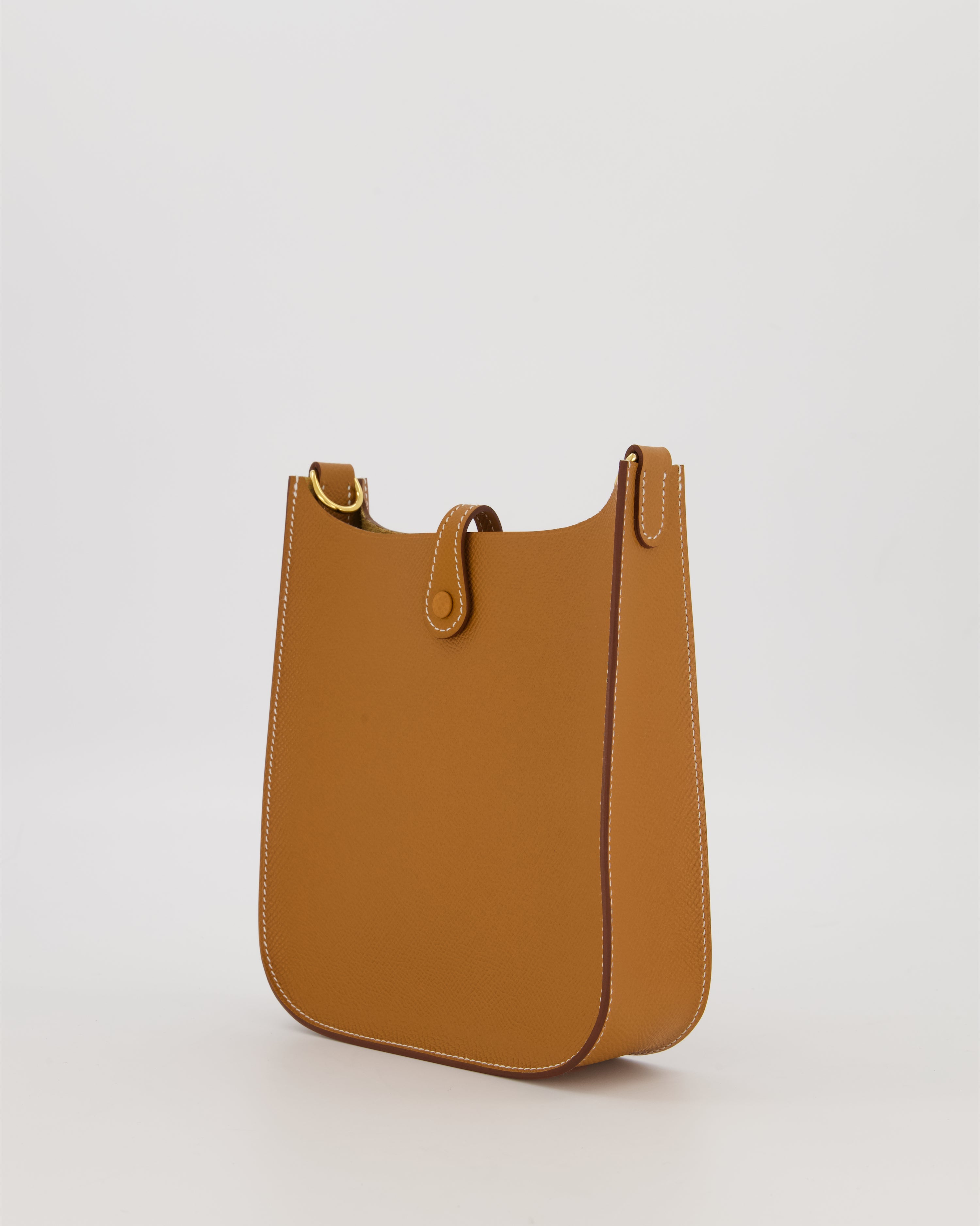 Hermès Gold Mini Evelyne Sellier Bag in Epsom Leather with Gold Hardware