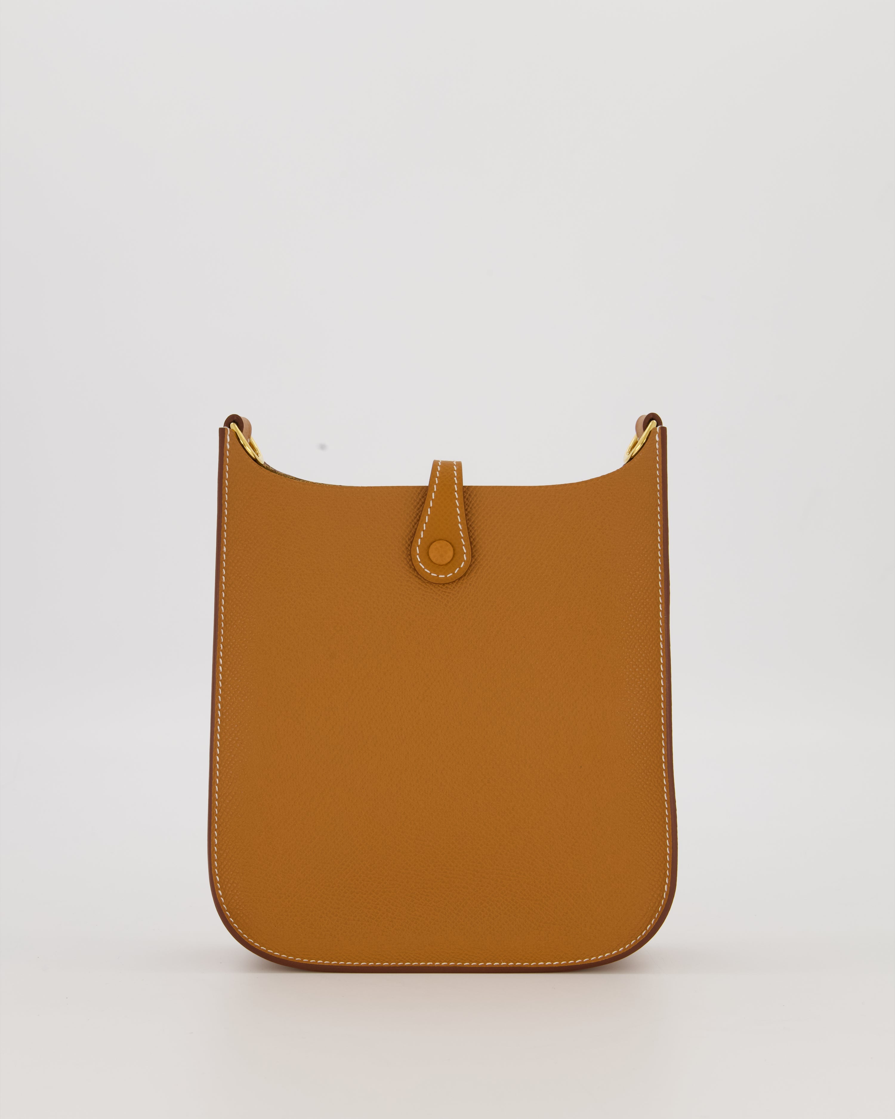 Hermès Gold Mini Evelyne Sellier Bag in Epsom Leather with Gold Hardware