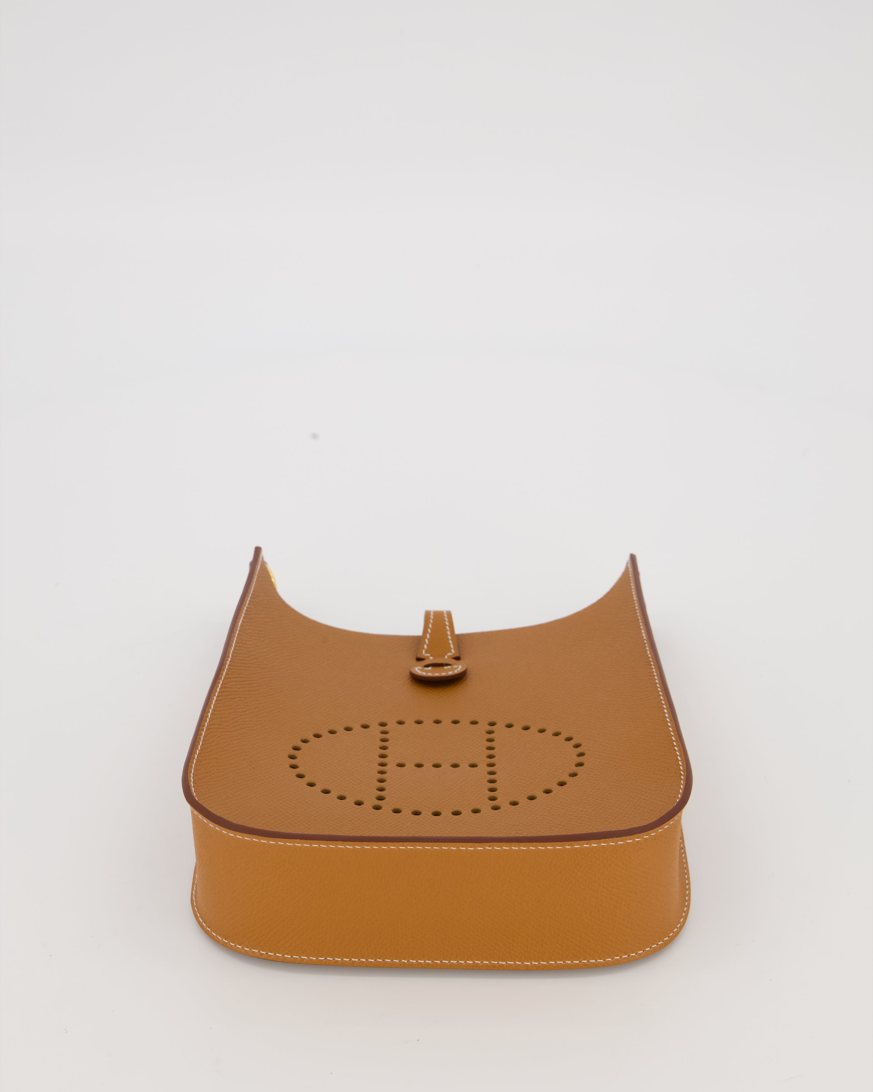Hermès Gold Mini Evelyne Sellier Bag in Epsom Leather with Gold Hardware