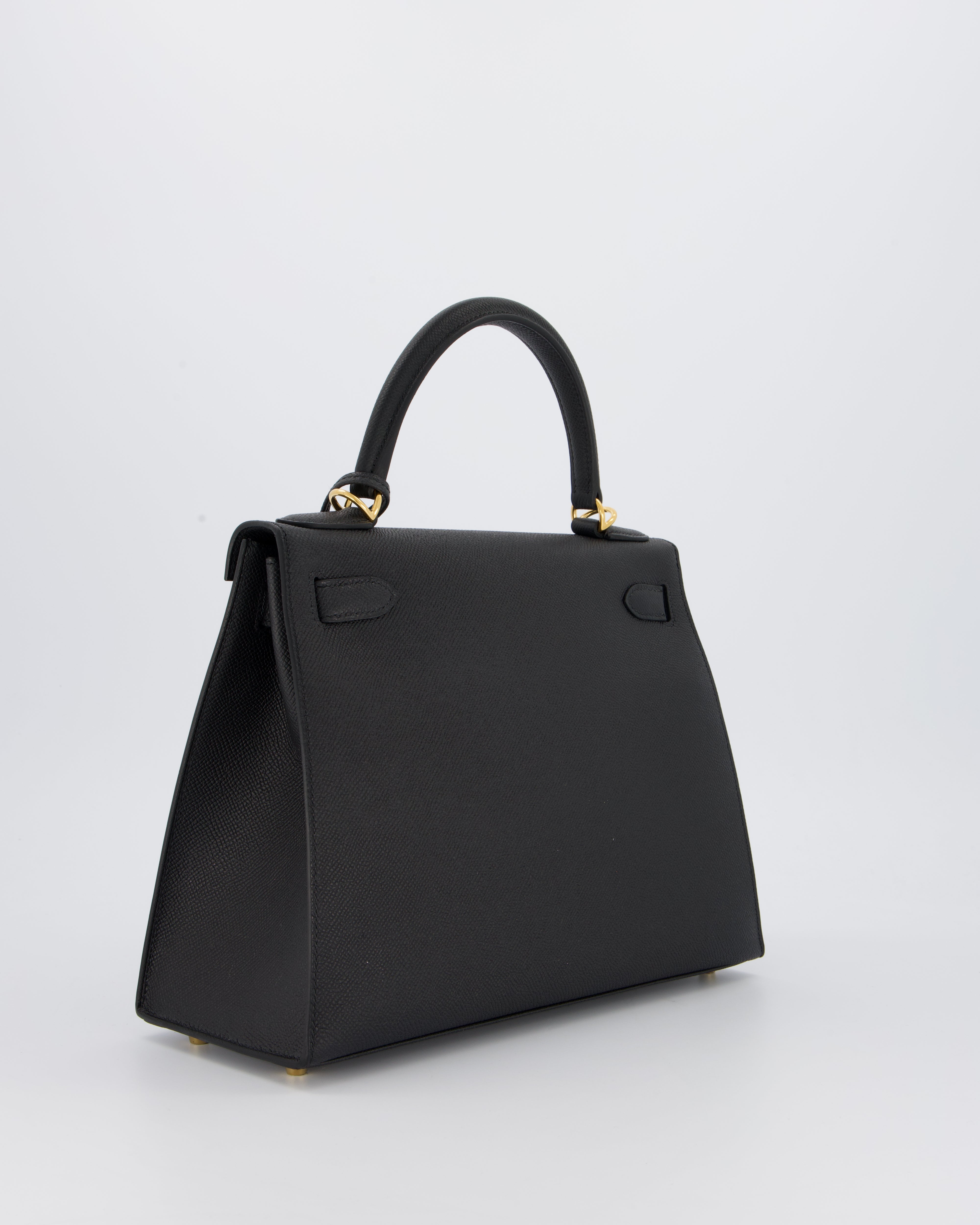 Hermès Kelly 28 Sellier Bag in Noir Epsom Leather with Gold Hardware