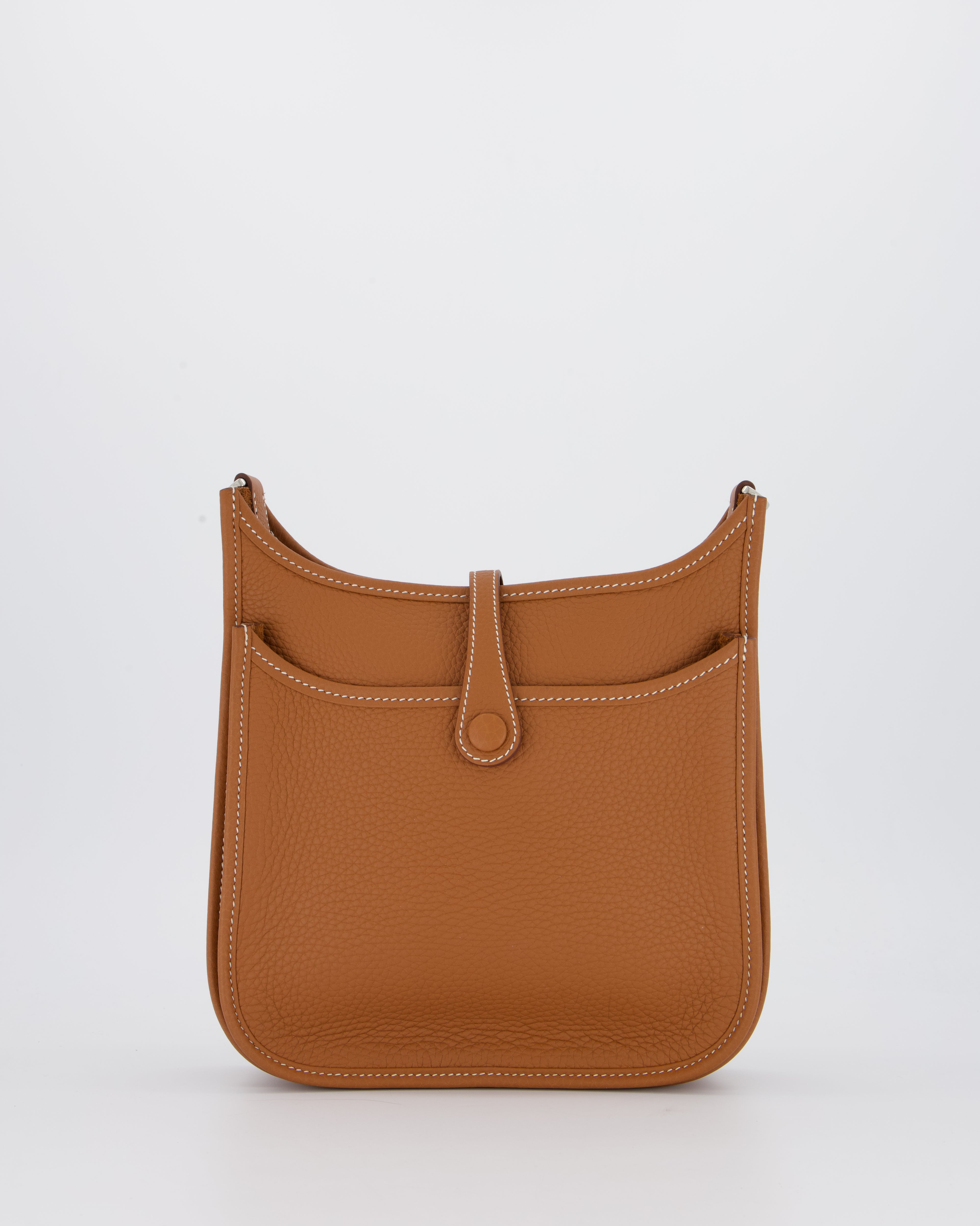 *RARE* Hermès Evelyne III 23 Bag in Gold Taurillon Clemence Leather with Palladium Hardware