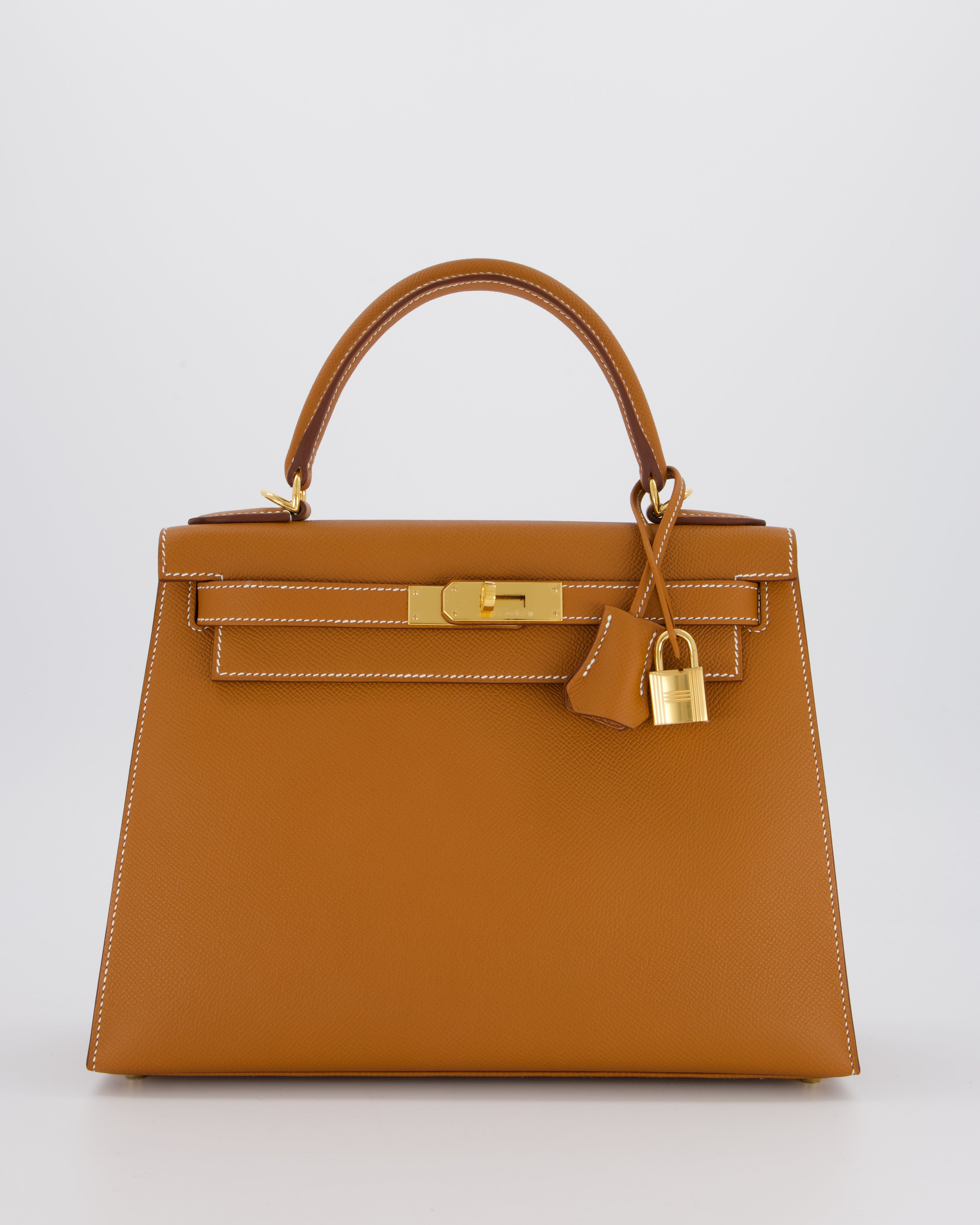 Hermès Kelly 28 Sellier Bag in Gold Epsom Leather with Gold Hardware