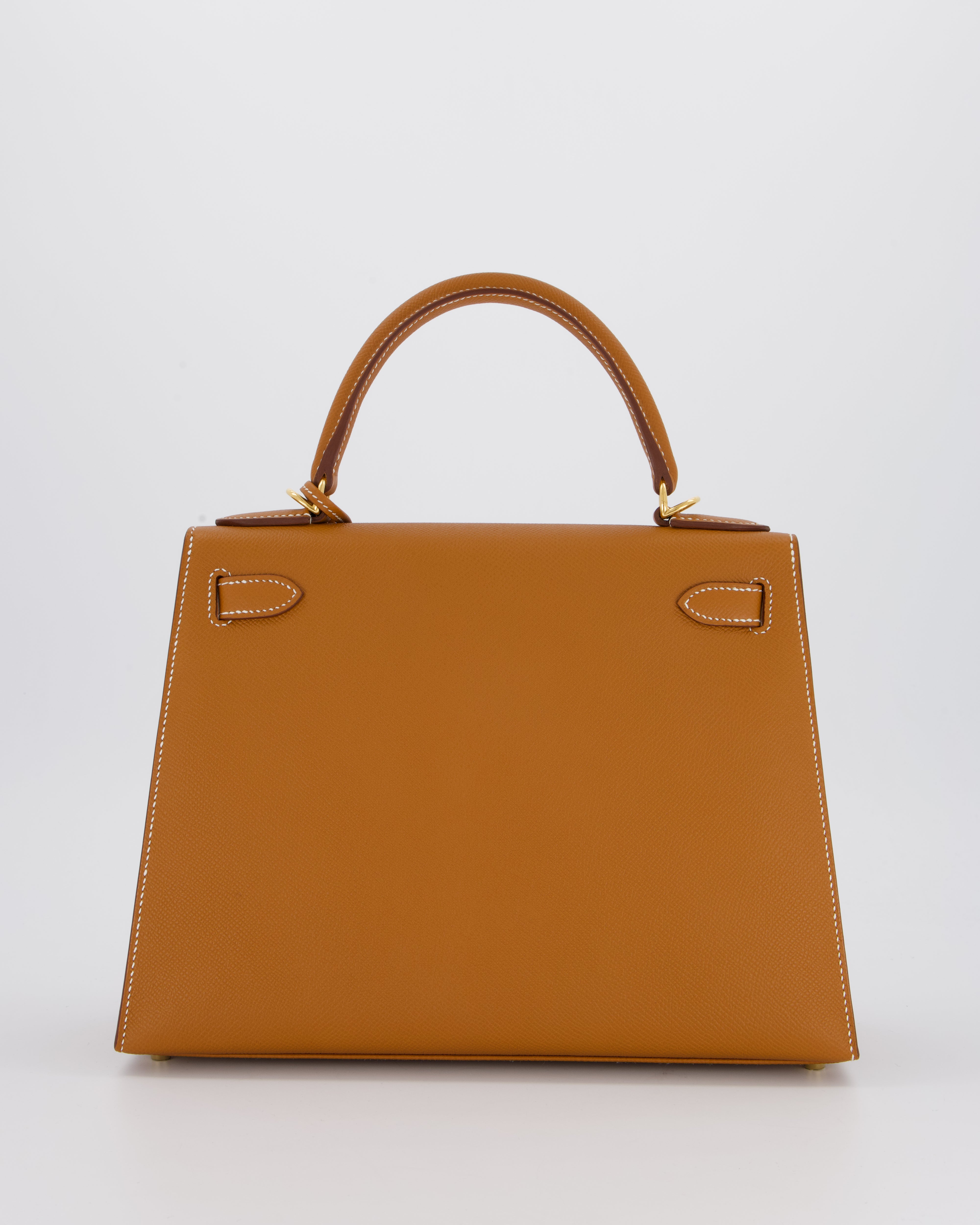 Hermès Kelly 28 Sellier Bag in Gold Epsom Leather with Gold Hardware