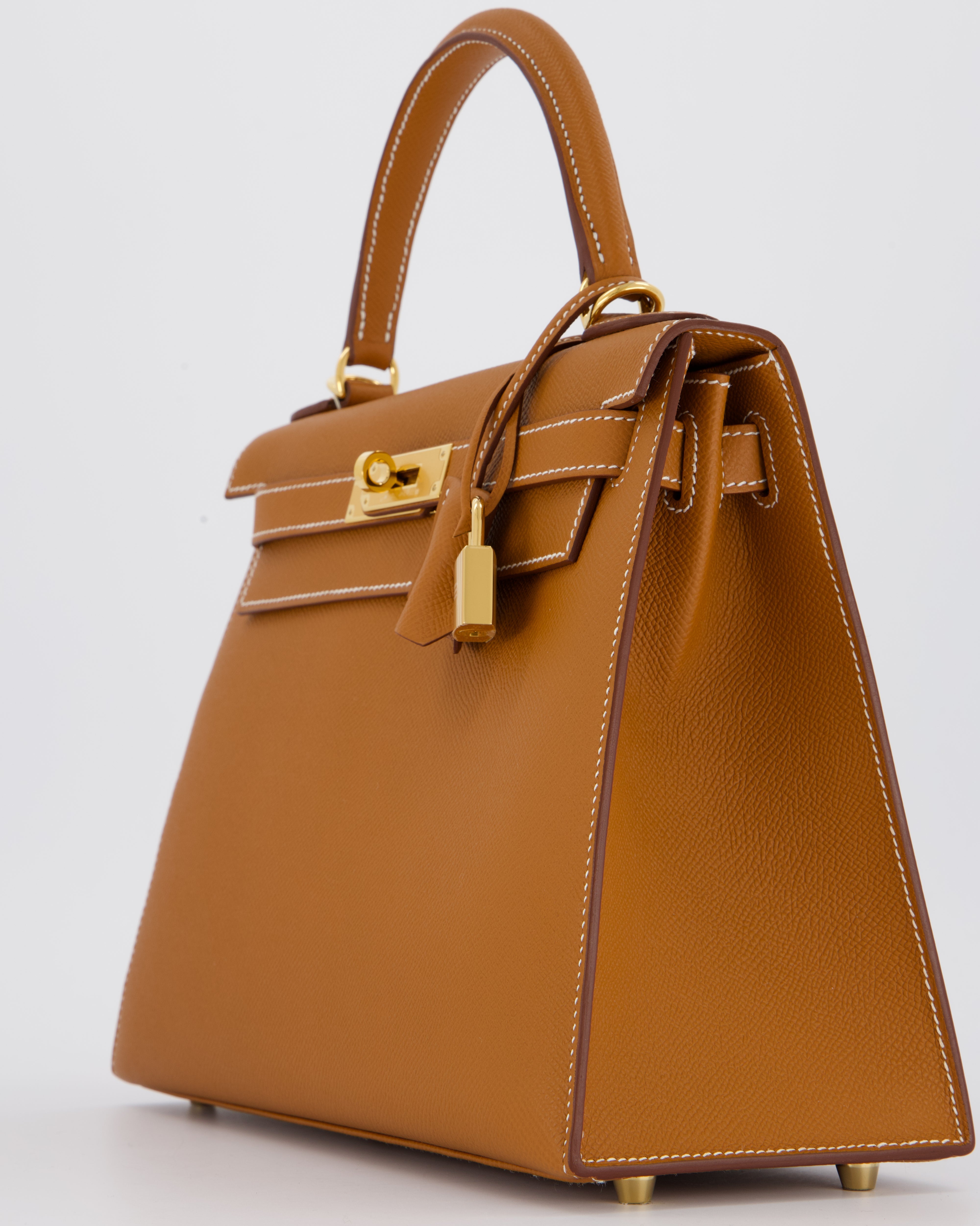 Hermès Kelly 28 Sellier Bag in Gold Epsom Leather with Gold Hardware