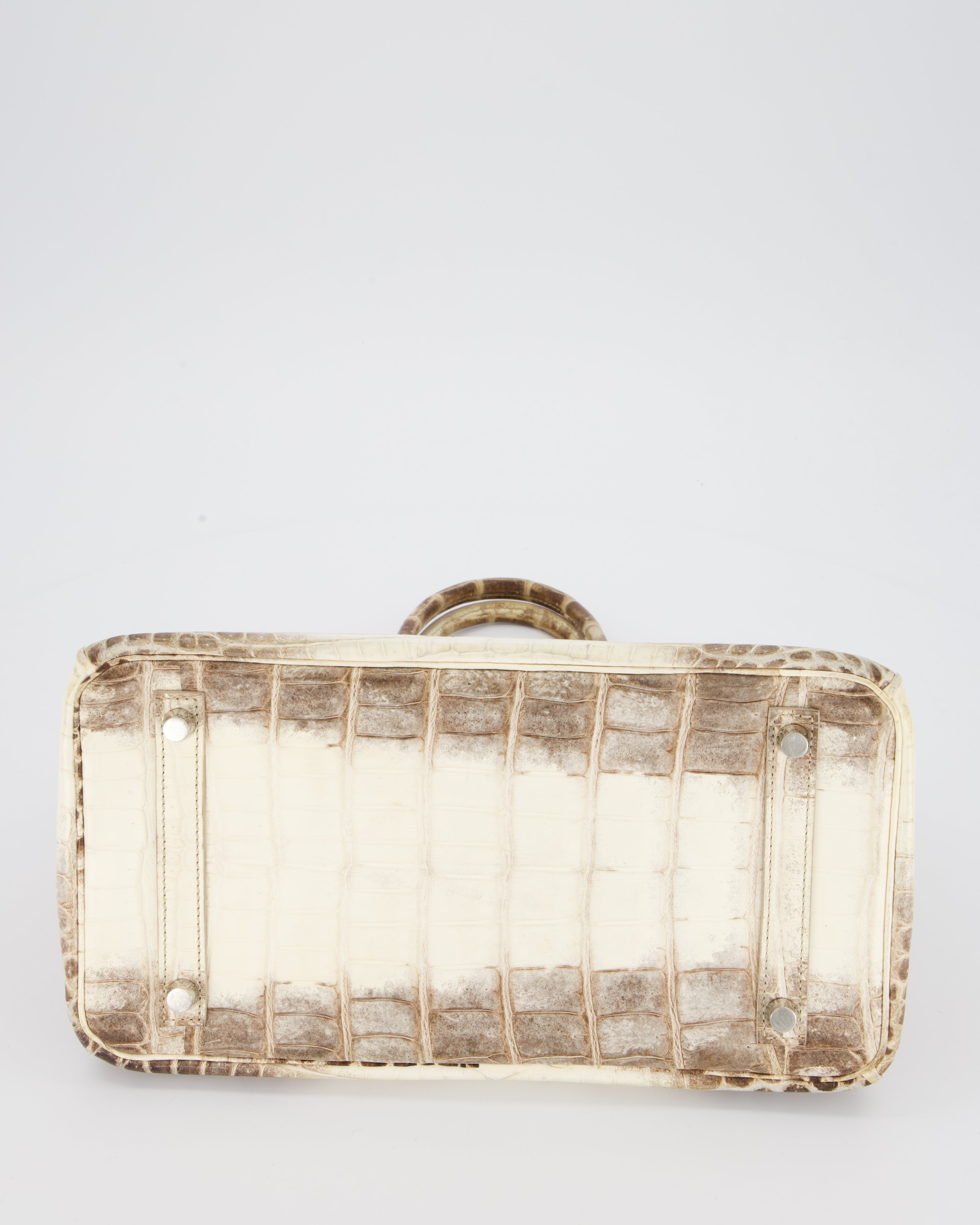 *SUPER RARE* Hermès Birkin 30 Retourne Bag in Himalaya Crocodile Niloticus Leather with Palladium Hardware