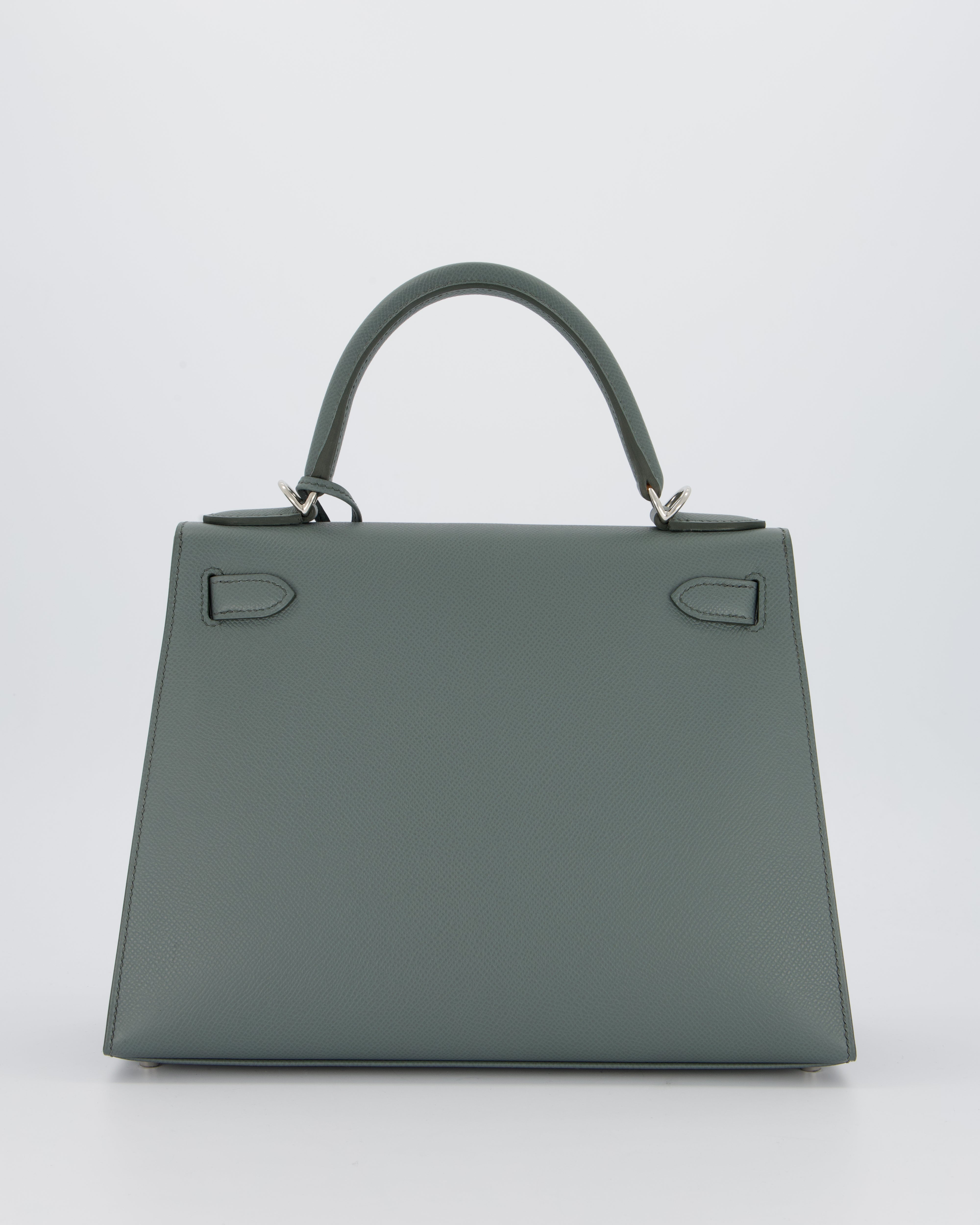 Hermès Kelly 28 Sellier Bag in Vert Amande Epsom Leather with Palladium Hardware