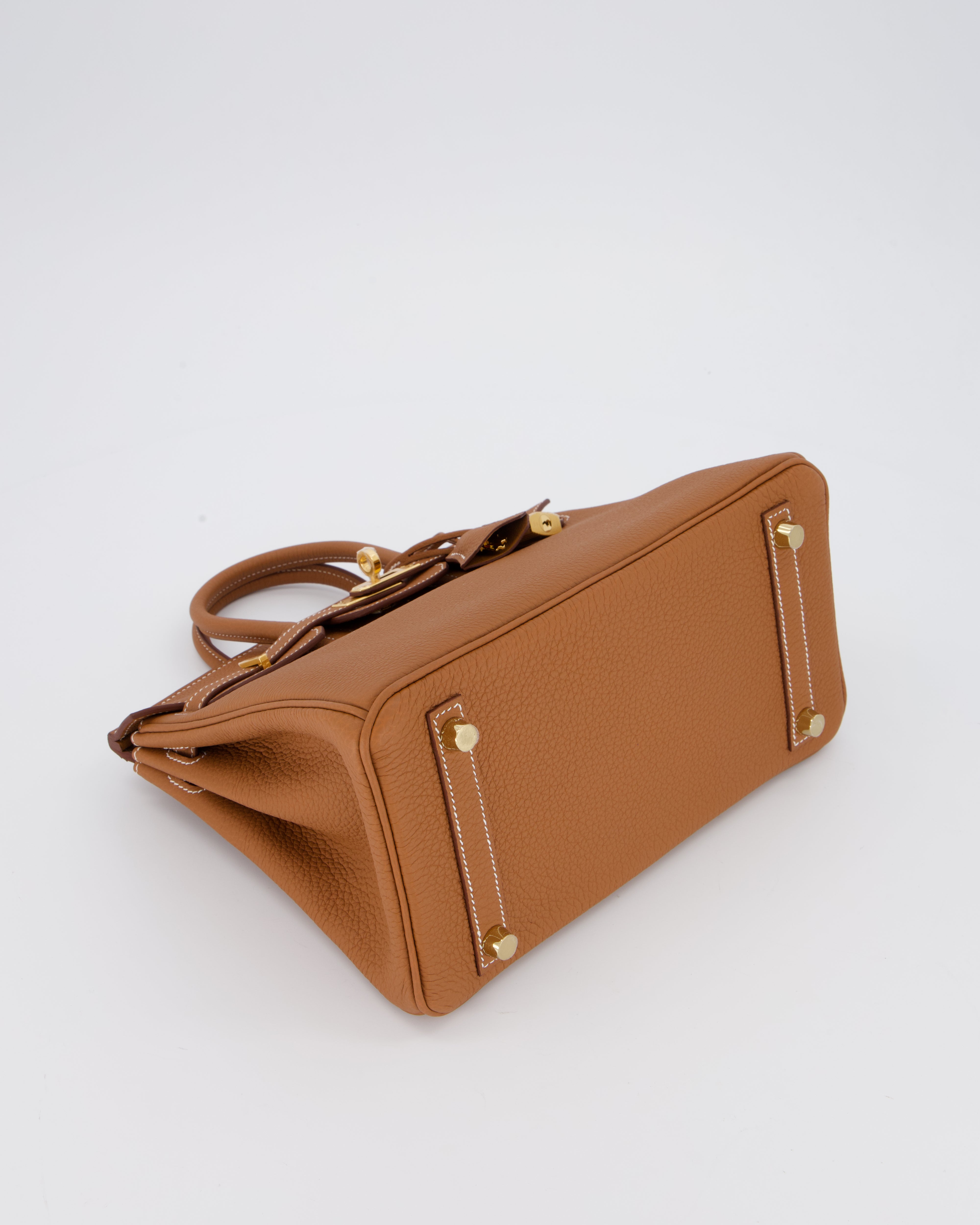 *HOT* Hermès Birkin 25 Retourne Bag in Gold Togo Leather with Gold Hardware