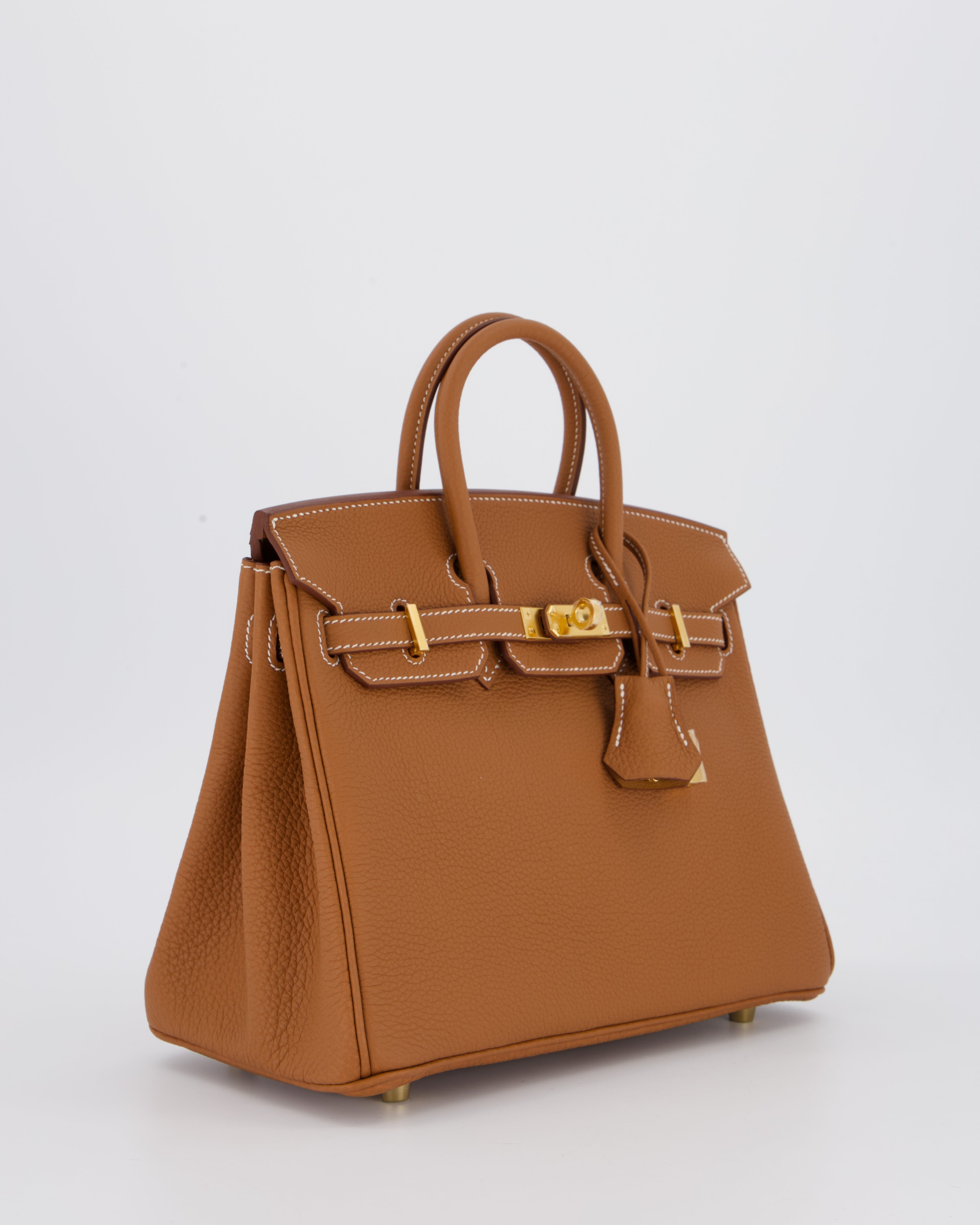 *HOT* Hermès Birkin 25 Retourne Bag in Gold Togo Leather with Gold Hardware