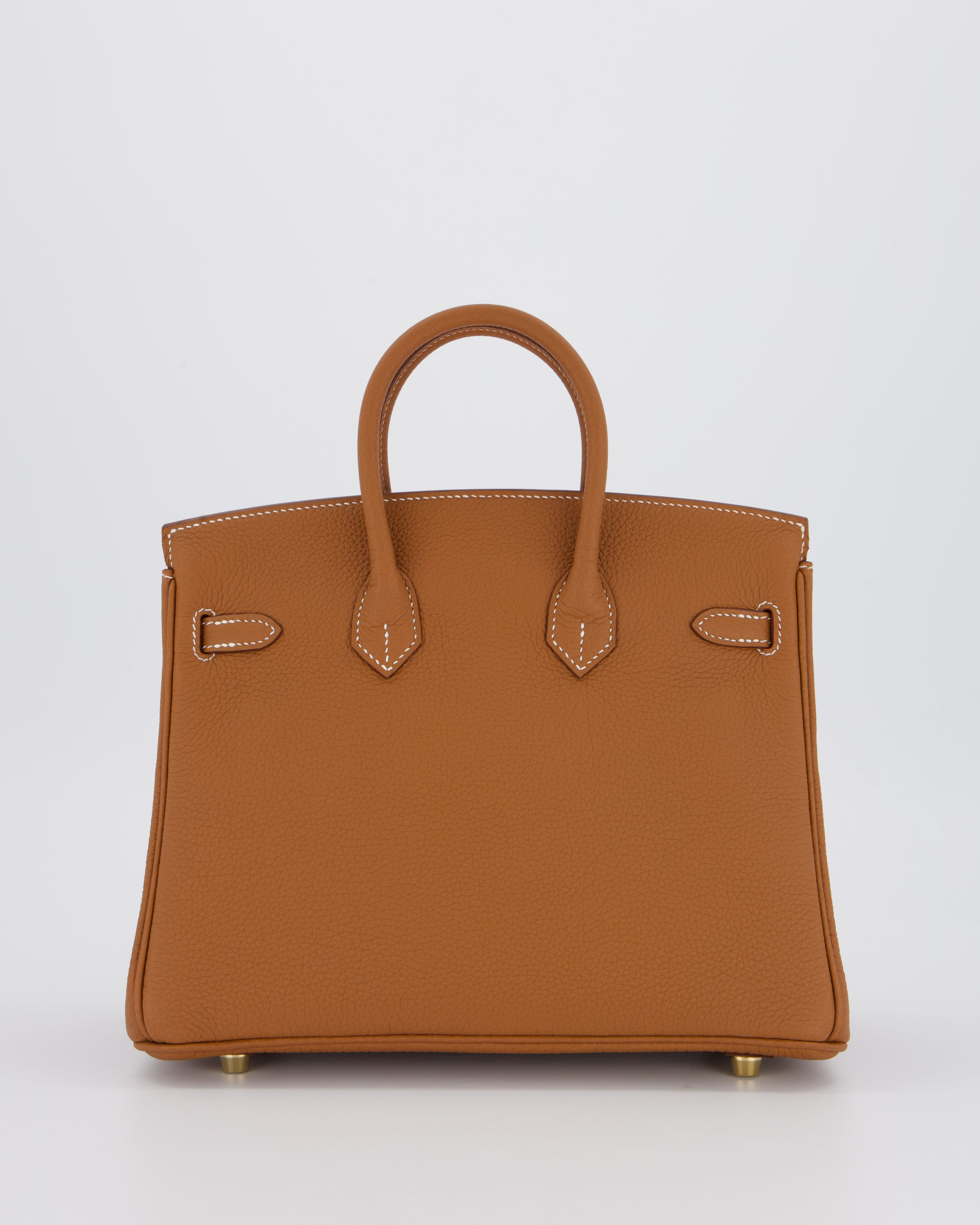 *HOT* Hermès Birkin 25 Retourne Bag in Gold Togo Leather with Gold Hardware