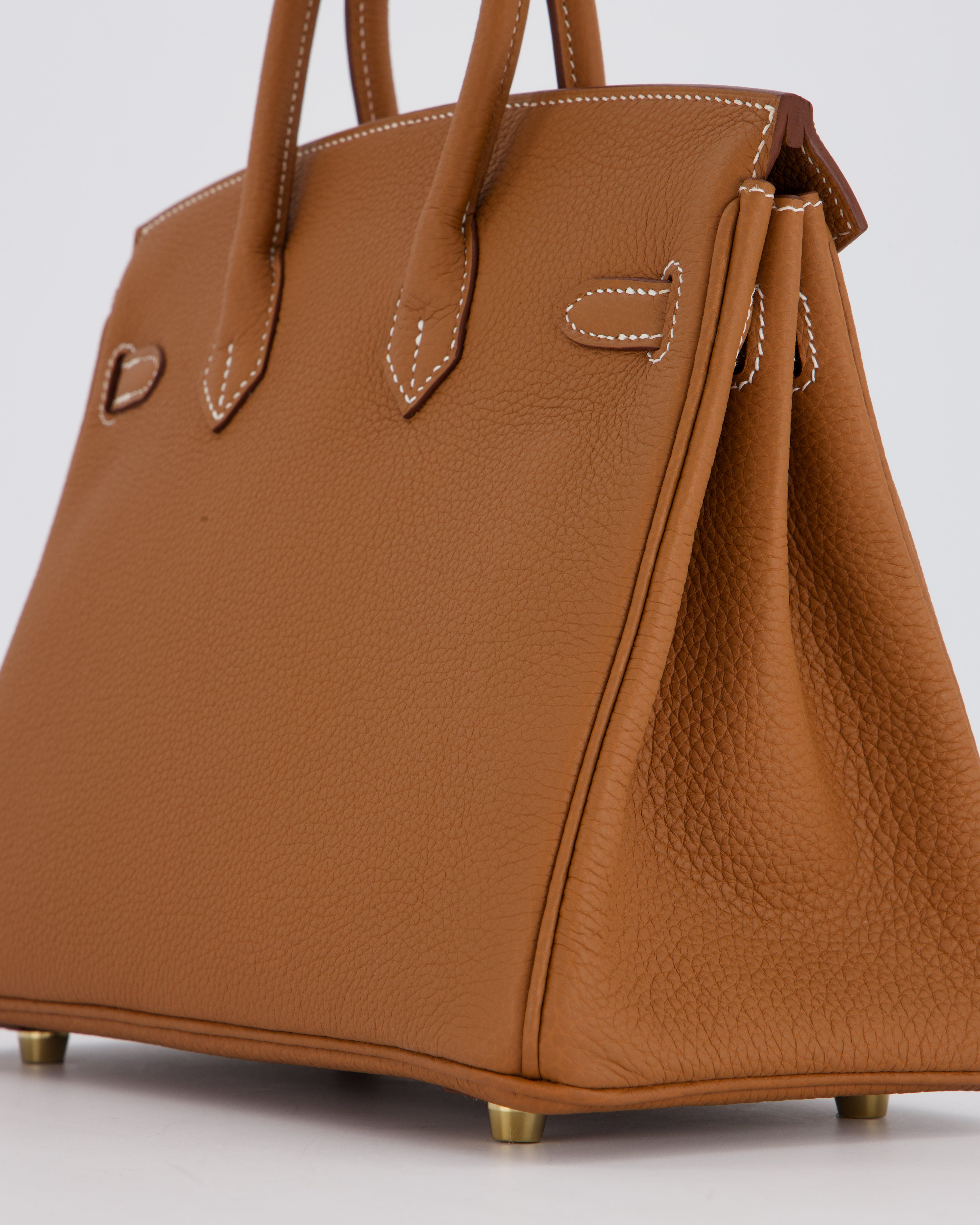 *HOT* Hermès Birkin 25 Retourne Bag in Gold Togo Leather with Gold Hardware