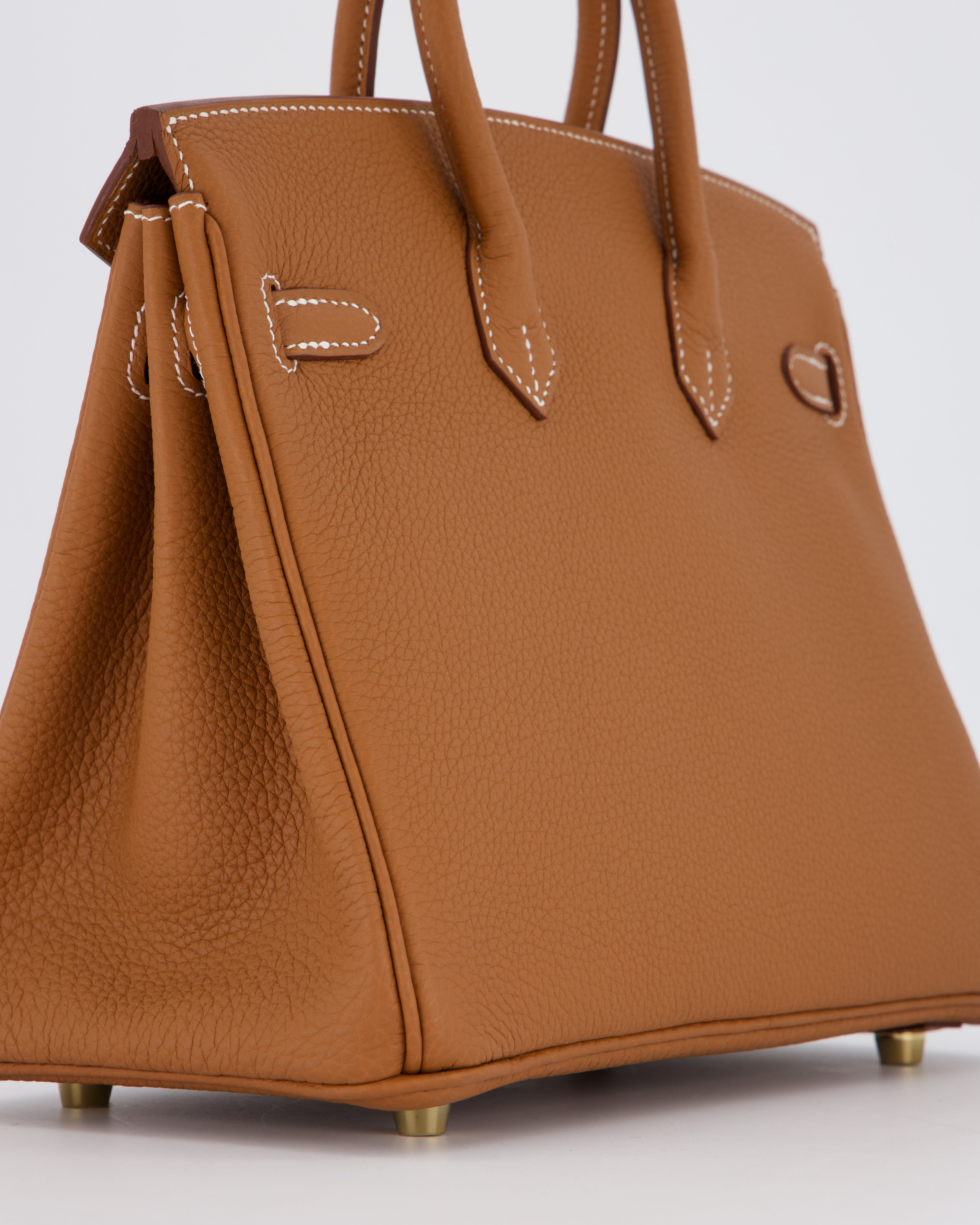 *HOT* Hermès Birkin 25 Retourne Bag in Gold Togo Leather with Gold Hardware