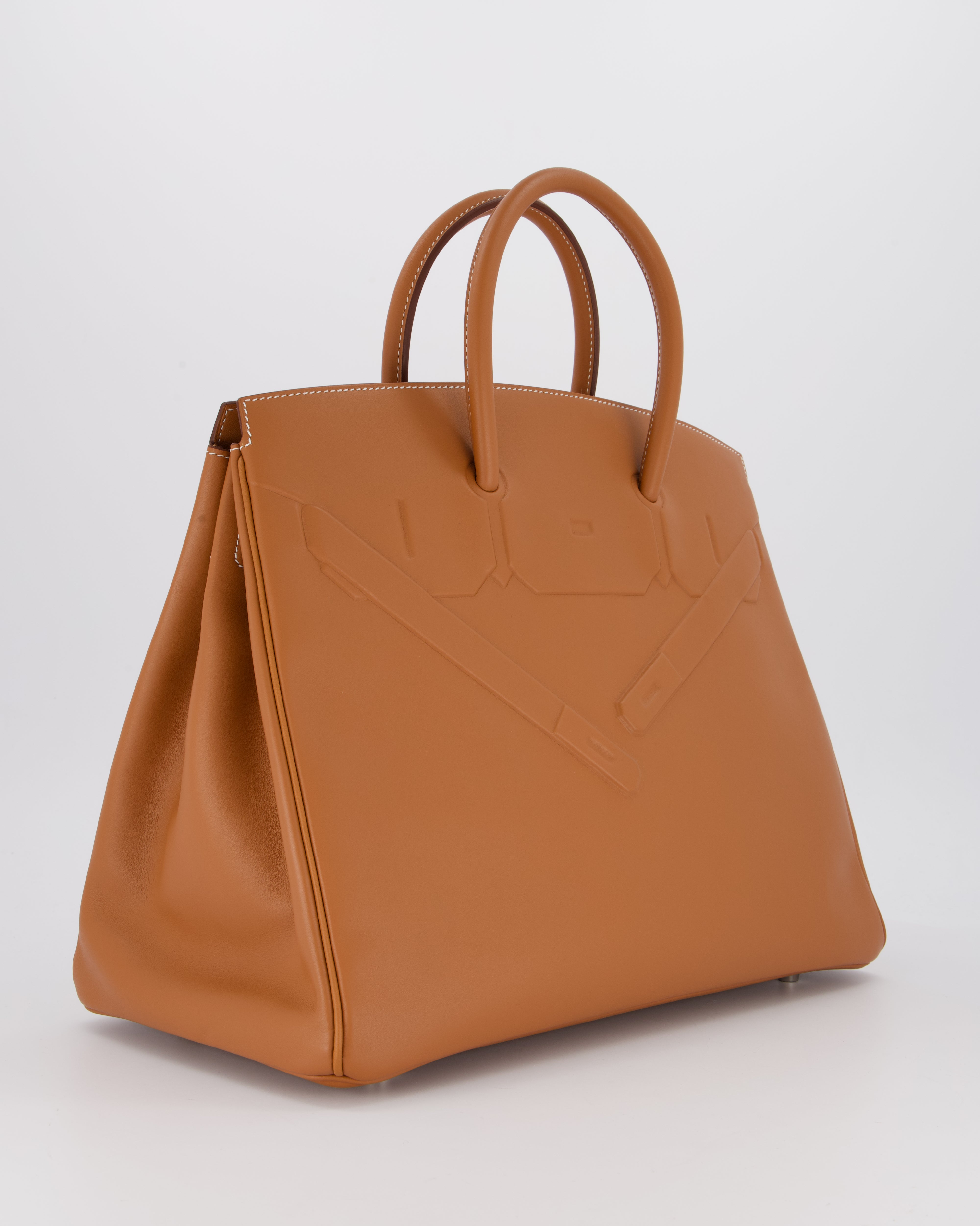 Hermès Birkin 35 Shadow in Gold Swift Leather and Palladium Hardware
