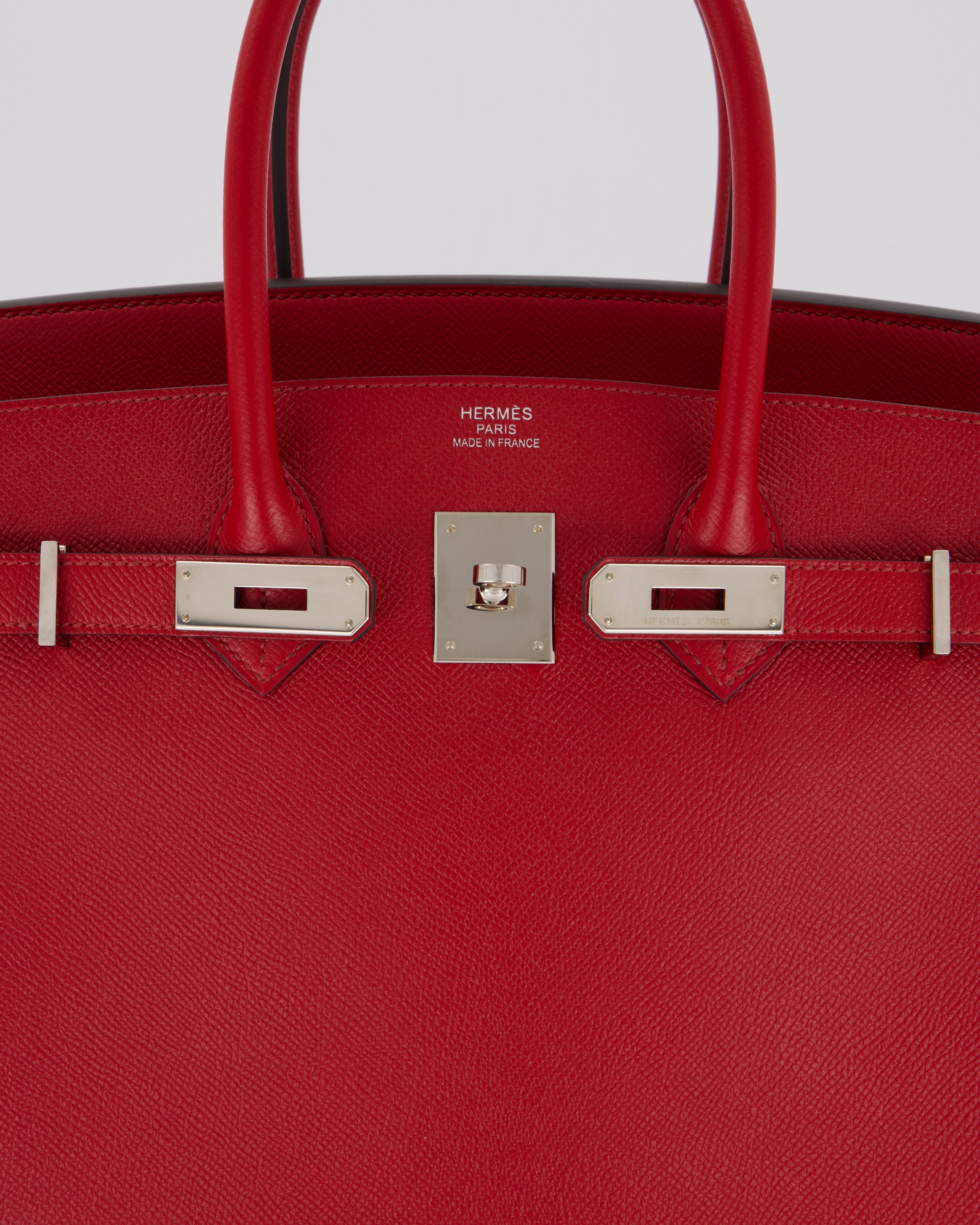 Hermès Birkin 35 Bag in Rouge Grenat Epsom Leather with Palladium Hardware