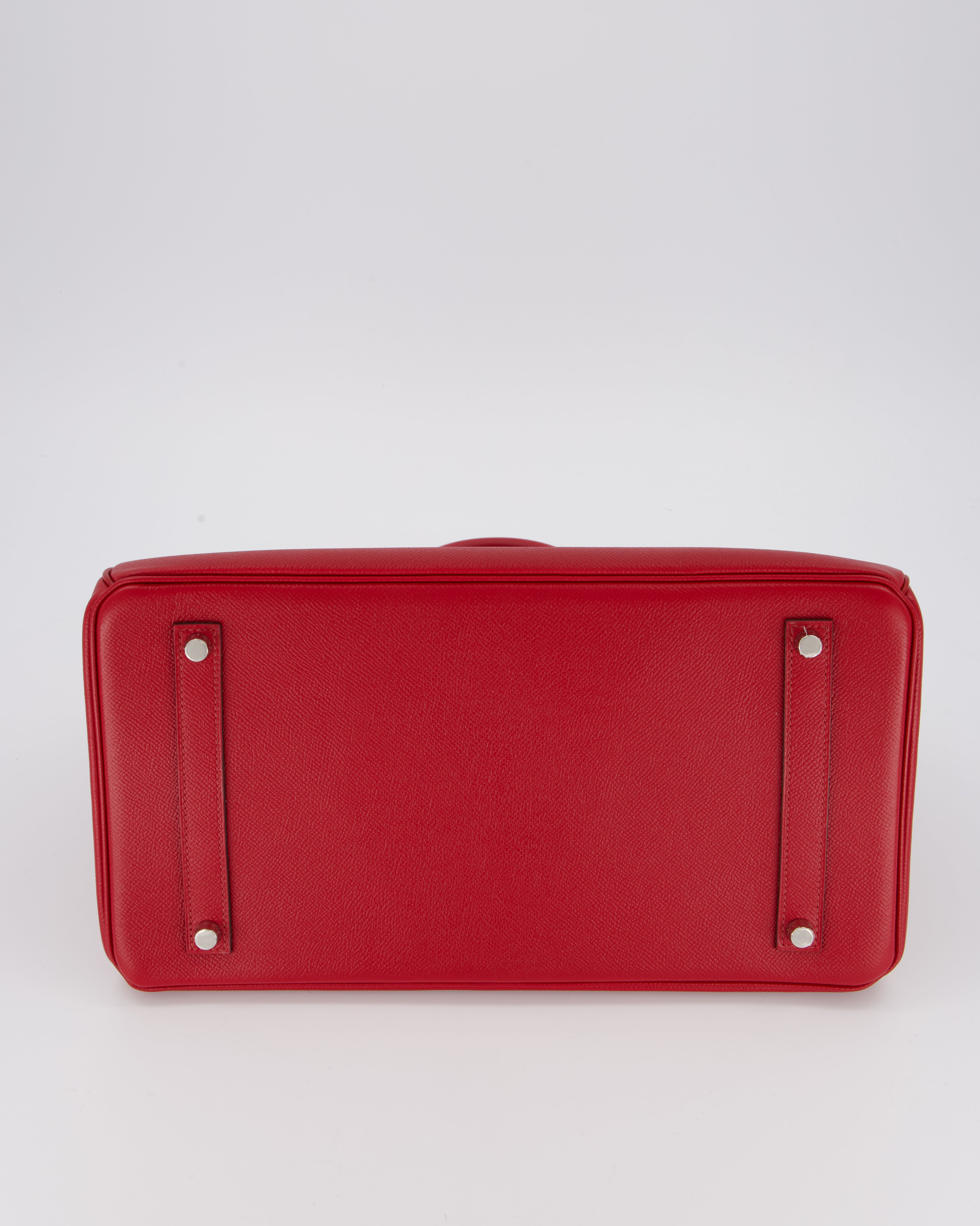 Hermès Birkin 35 Bag in Rouge Grenat Epsom Leather with Palladium Hardware