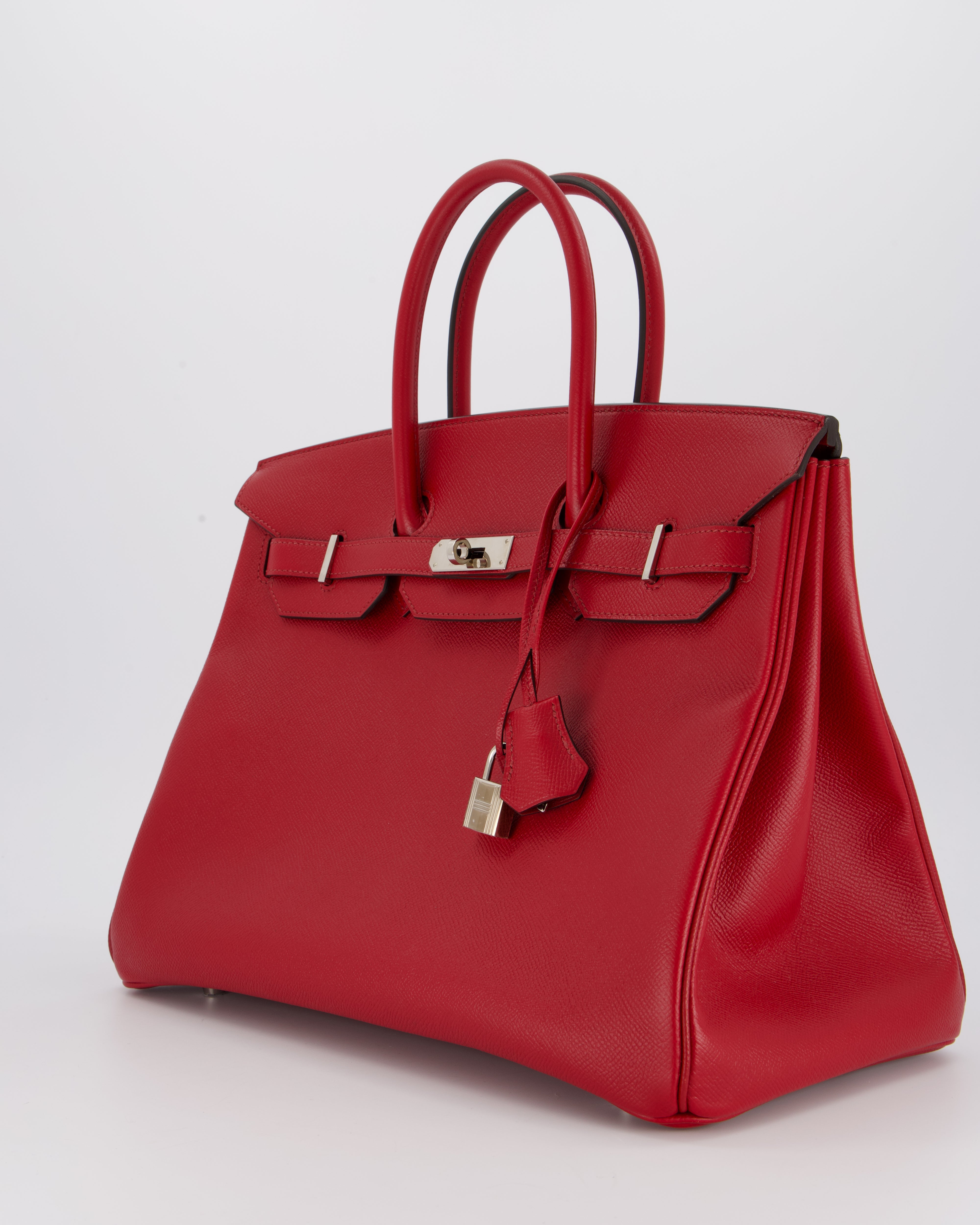 Hermès Birkin 35 Bag in Rouge Grenat Epsom Leather with Palladium Hardware