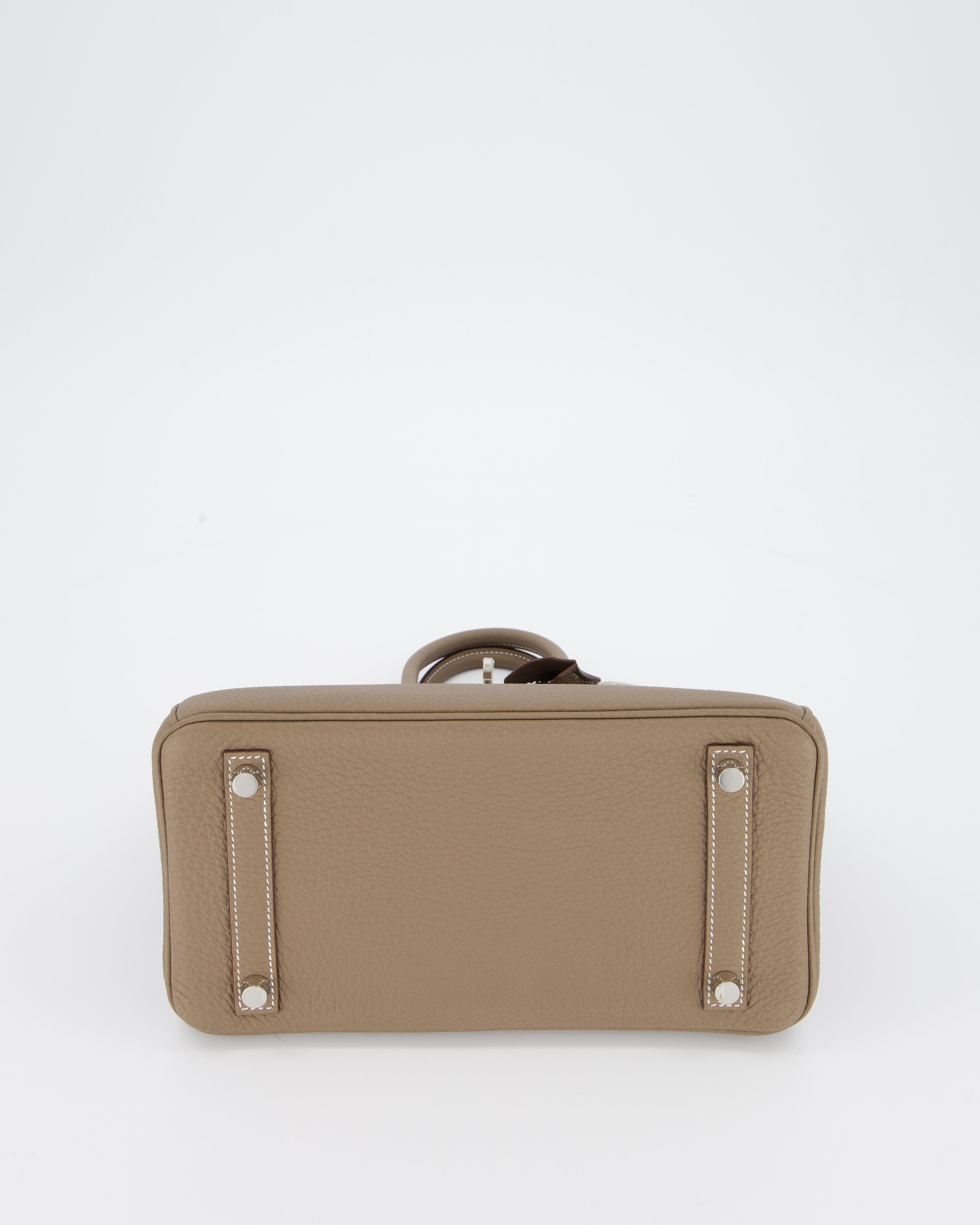 Hermès Birkin 25 Retourne Bag in Etoupe Togo Leather with Palladium Hardware