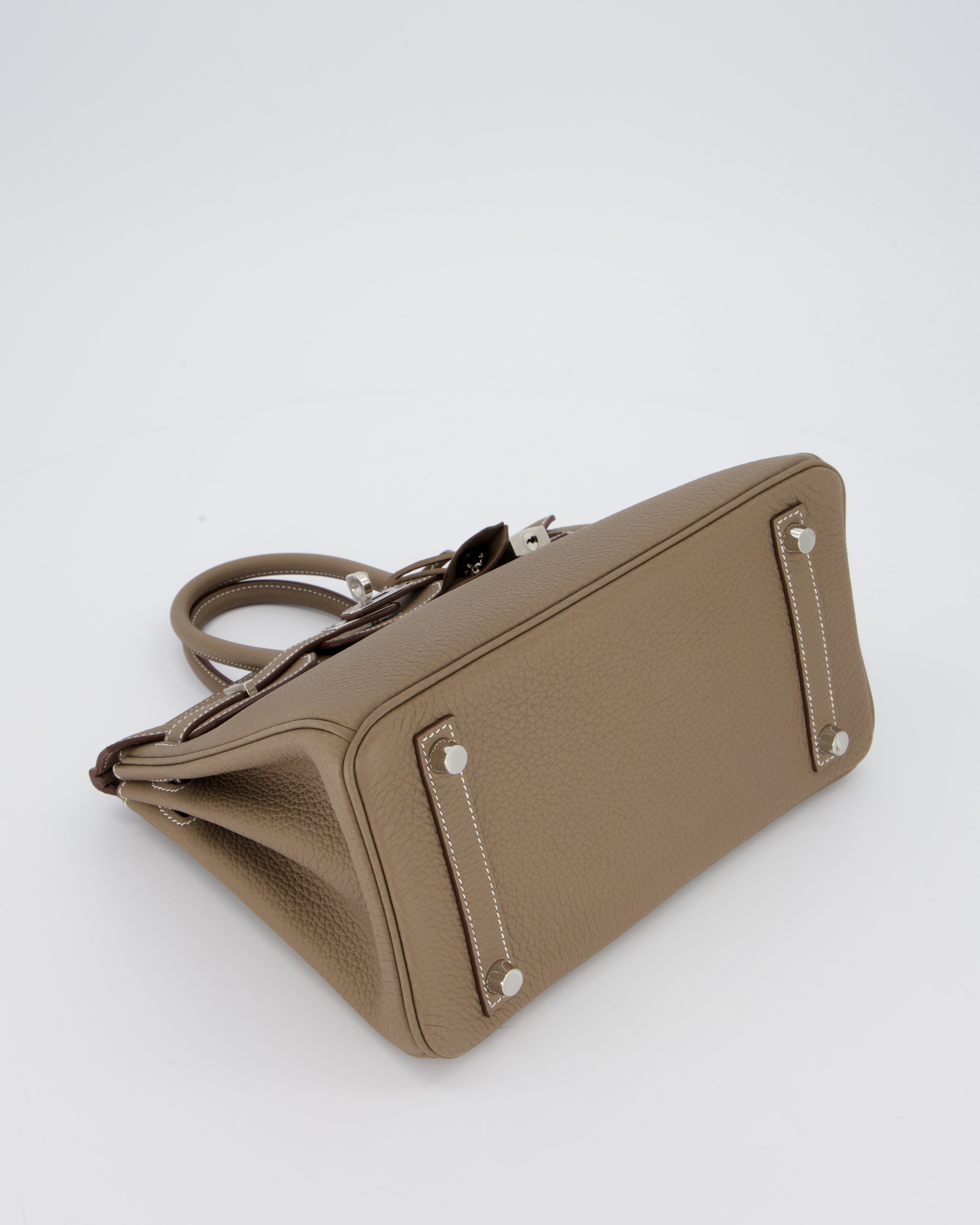 Hermès Birkin 25 Retourne Bag in Etoupe Togo Leather with Palladium Hardware