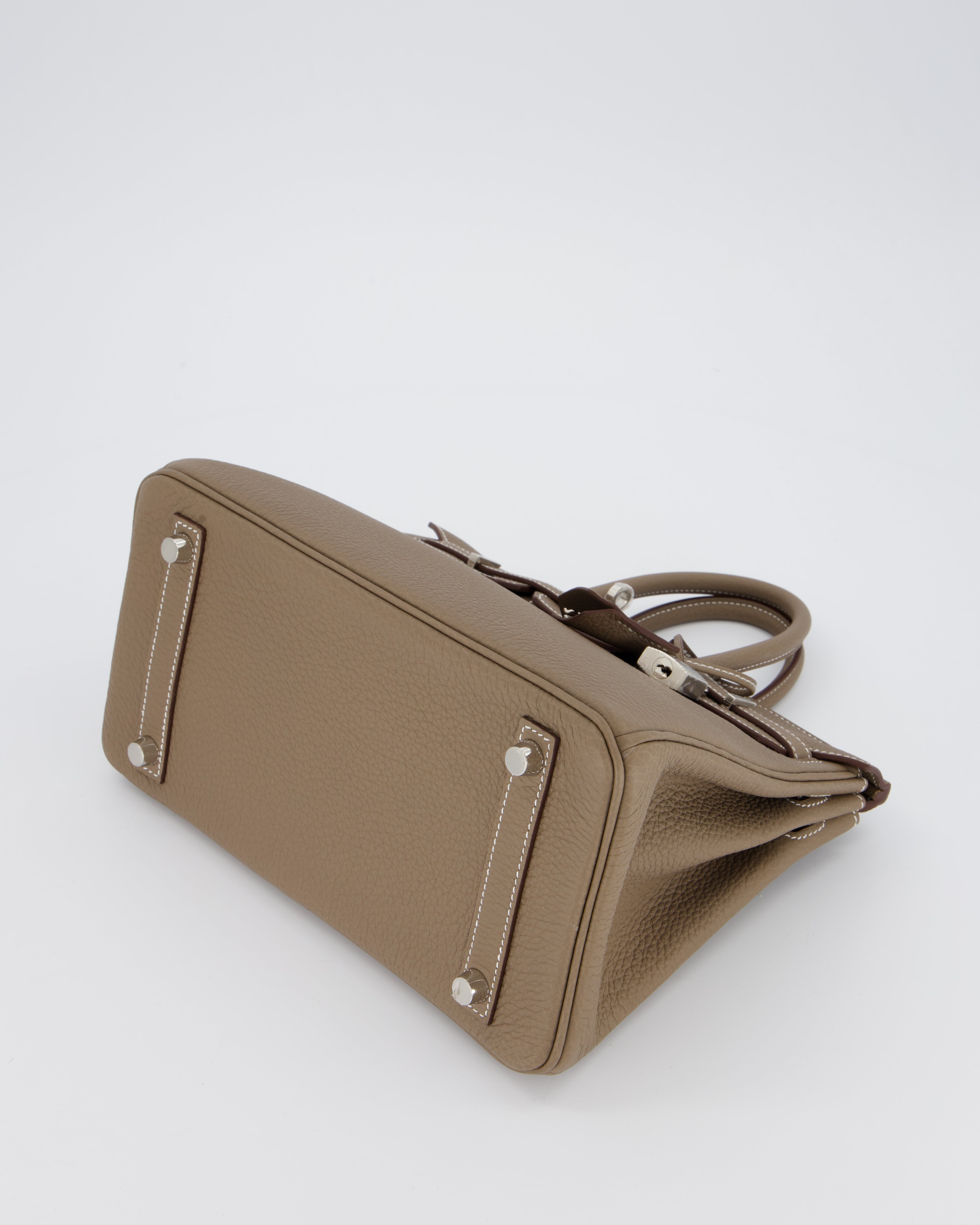 Hermès Birkin 25 Retourne Bag in Etoupe Togo Leather with Palladium Hardware