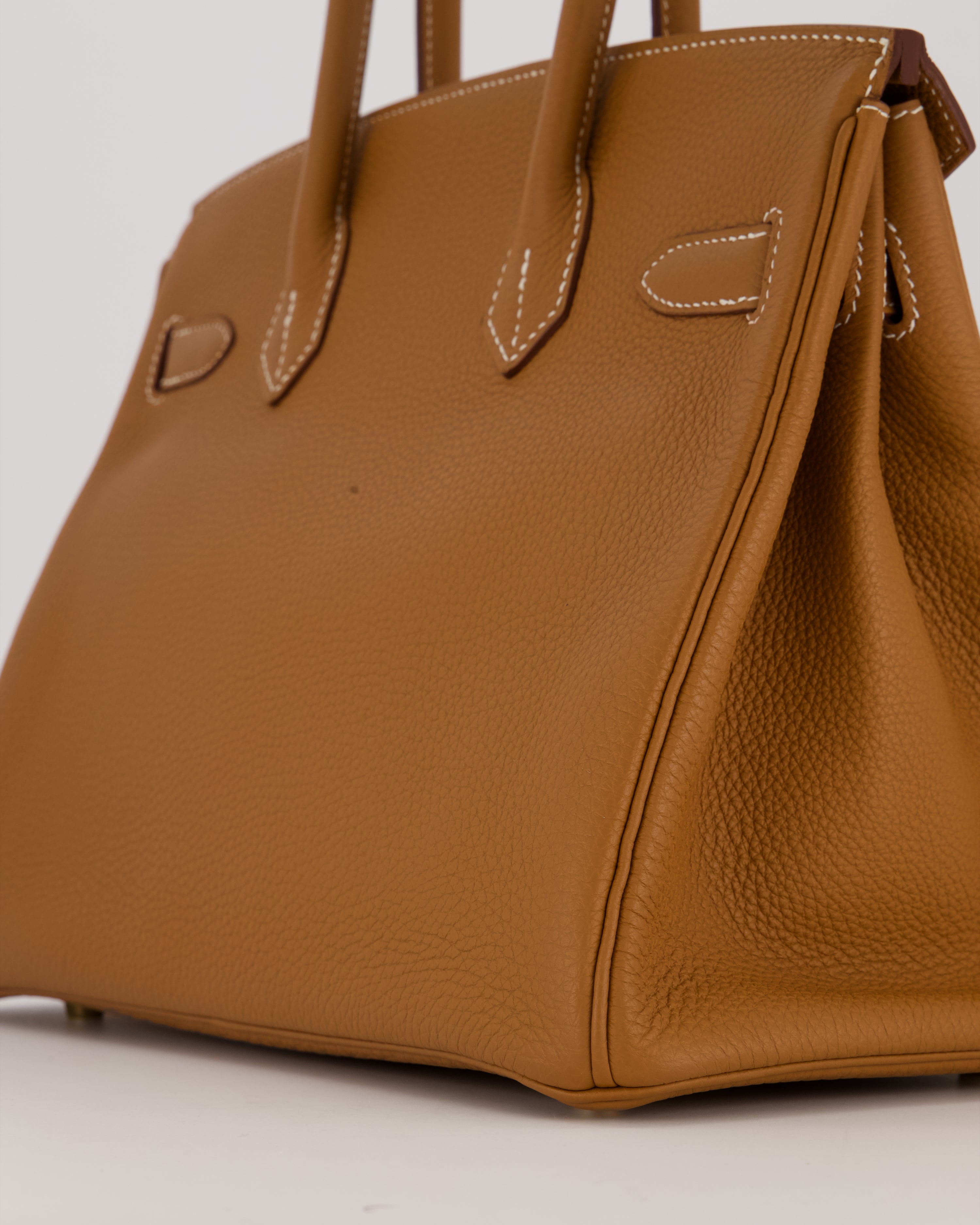*RARE* Hermès Birkin 30 Retourne Bag in Gold Togo Leather With Gold Hardware