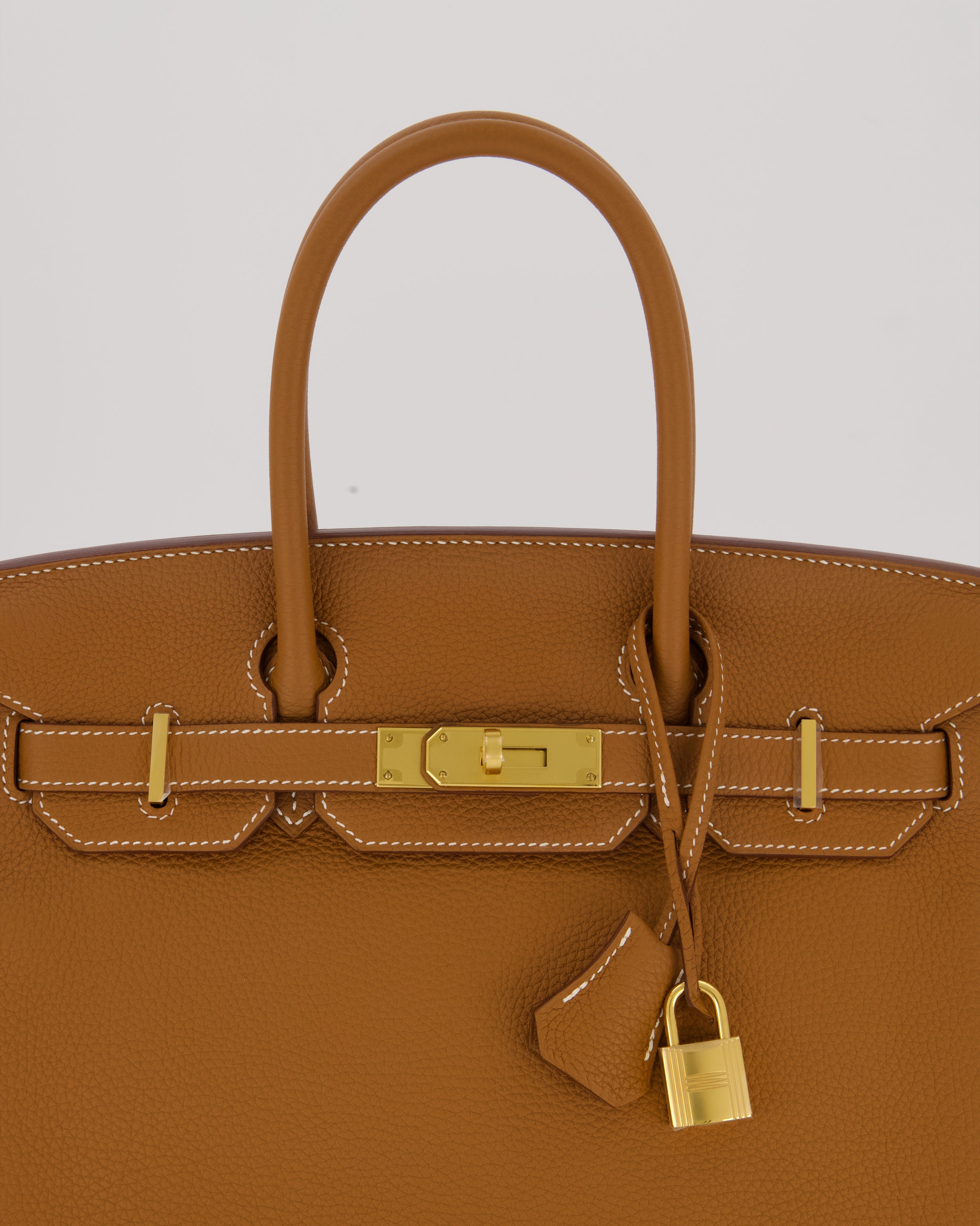 *RARE* Hermès Birkin 30 Retourne Bag in Gold Togo Leather With Gold Hardware