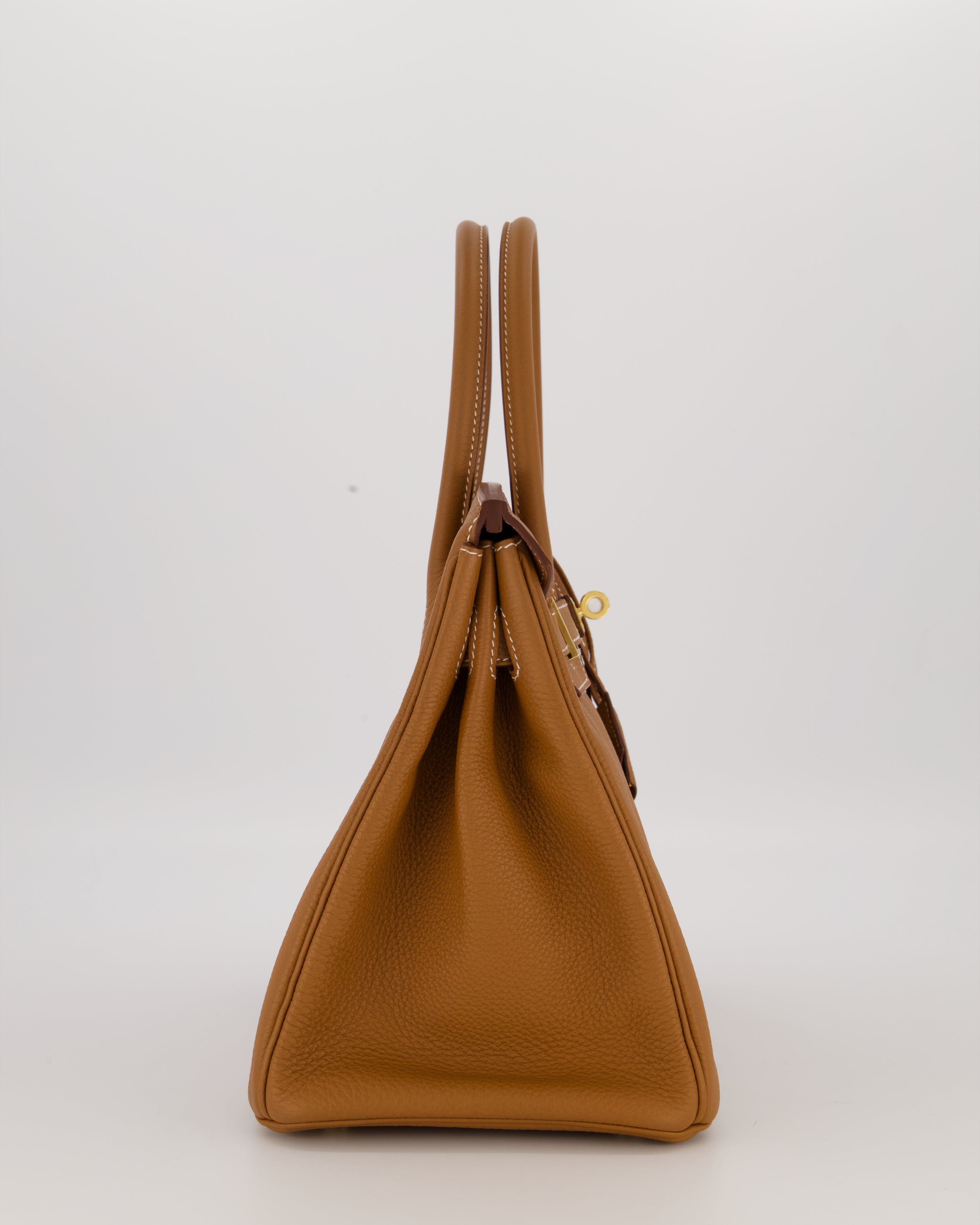 *RARE* Hermès Birkin 30 Retourne Bag in Gold Togo Leather With Gold Hardware