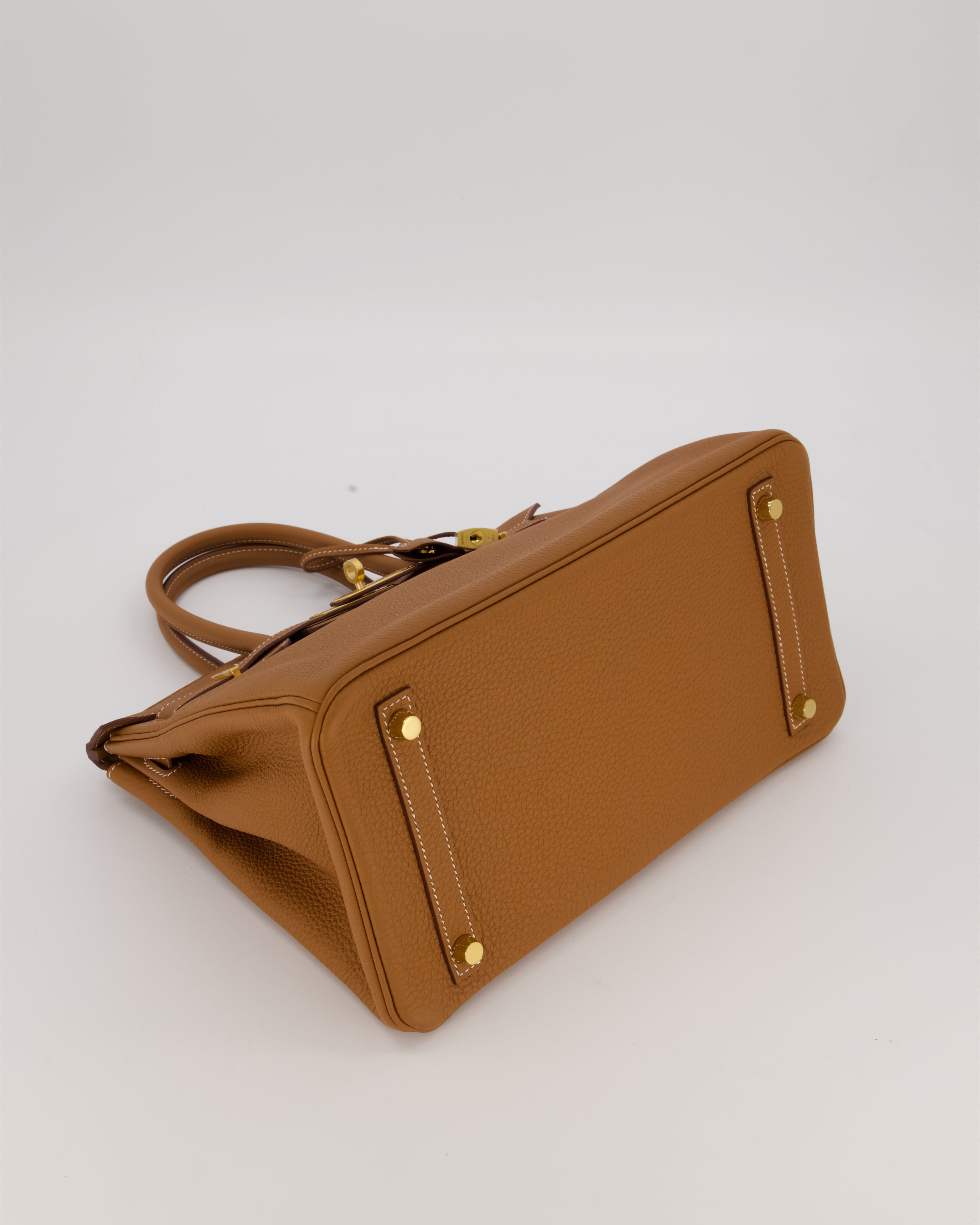 *RARE* Hermès Birkin 30 Retourne Bag in Gold Togo Leather With Gold Hardware