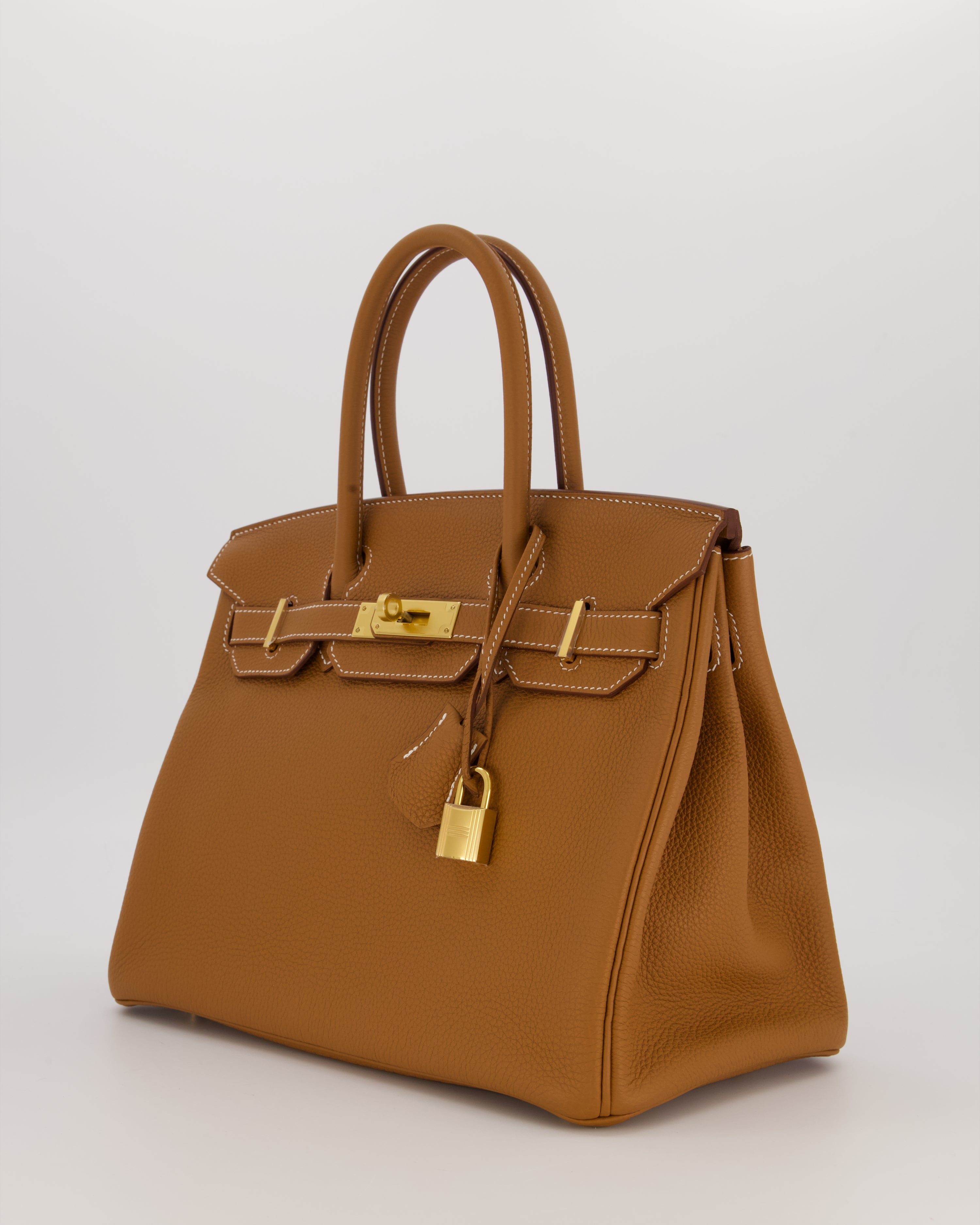 *RARE* Hermès Birkin 30 Retourne Bag in Gold Togo Leather With Gold Hardware
