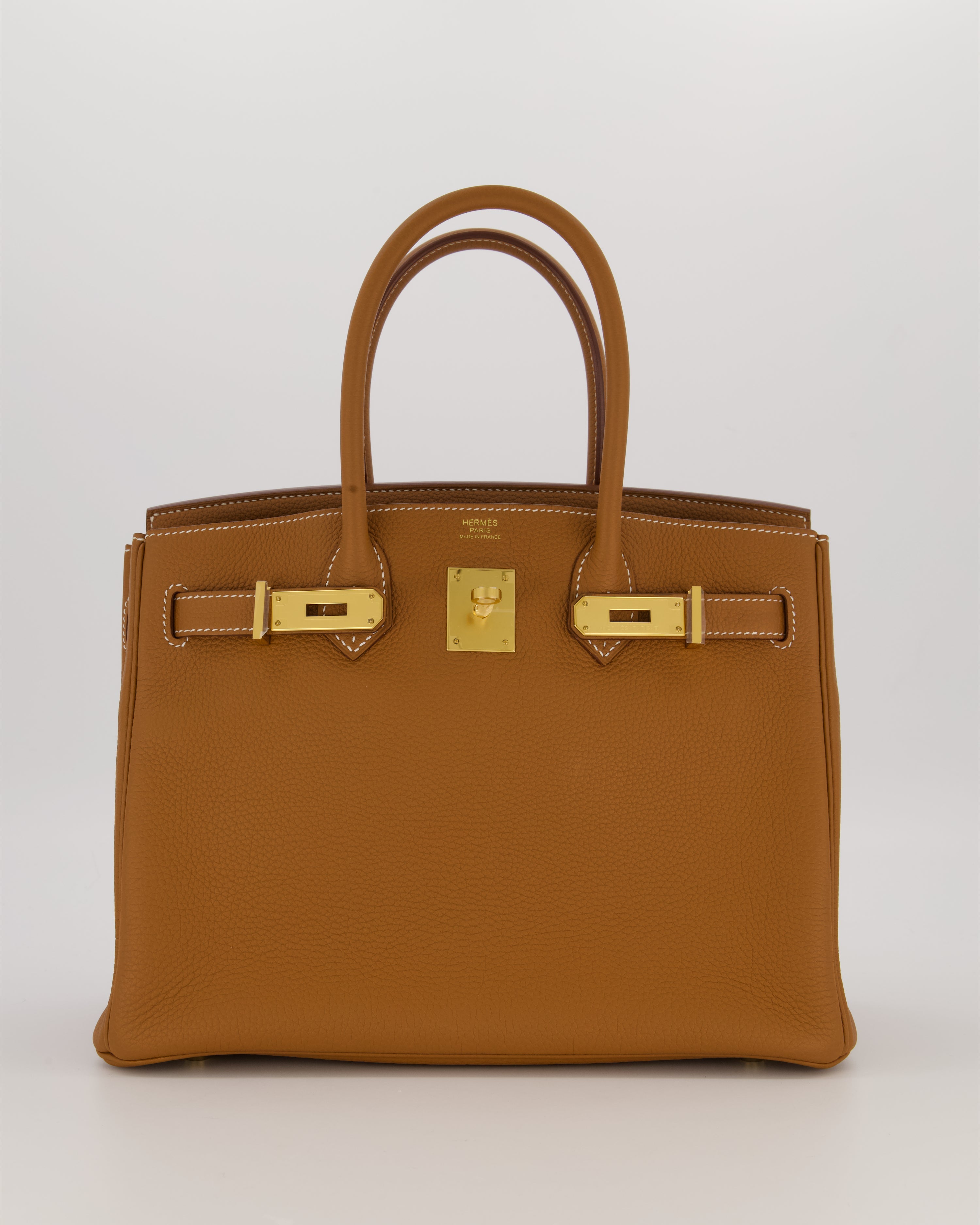 *RARE* Hermès Birkin 30 Retourne Bag in Gold Togo Leather With Gold Hardware