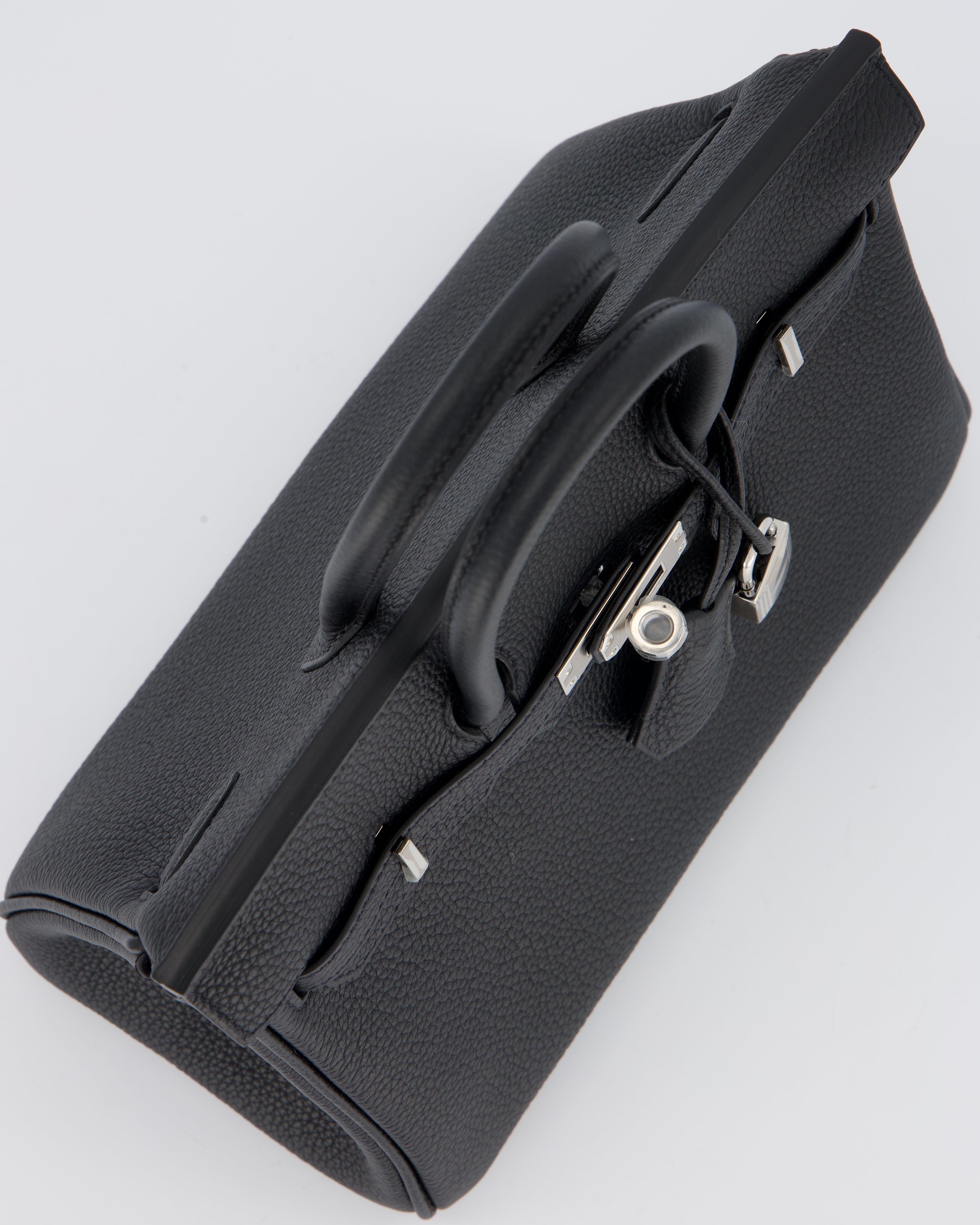 *VERY RARE* Hermès Birkin 25 Retourne Bag in Noir Togo Leather with Palladium Hardware