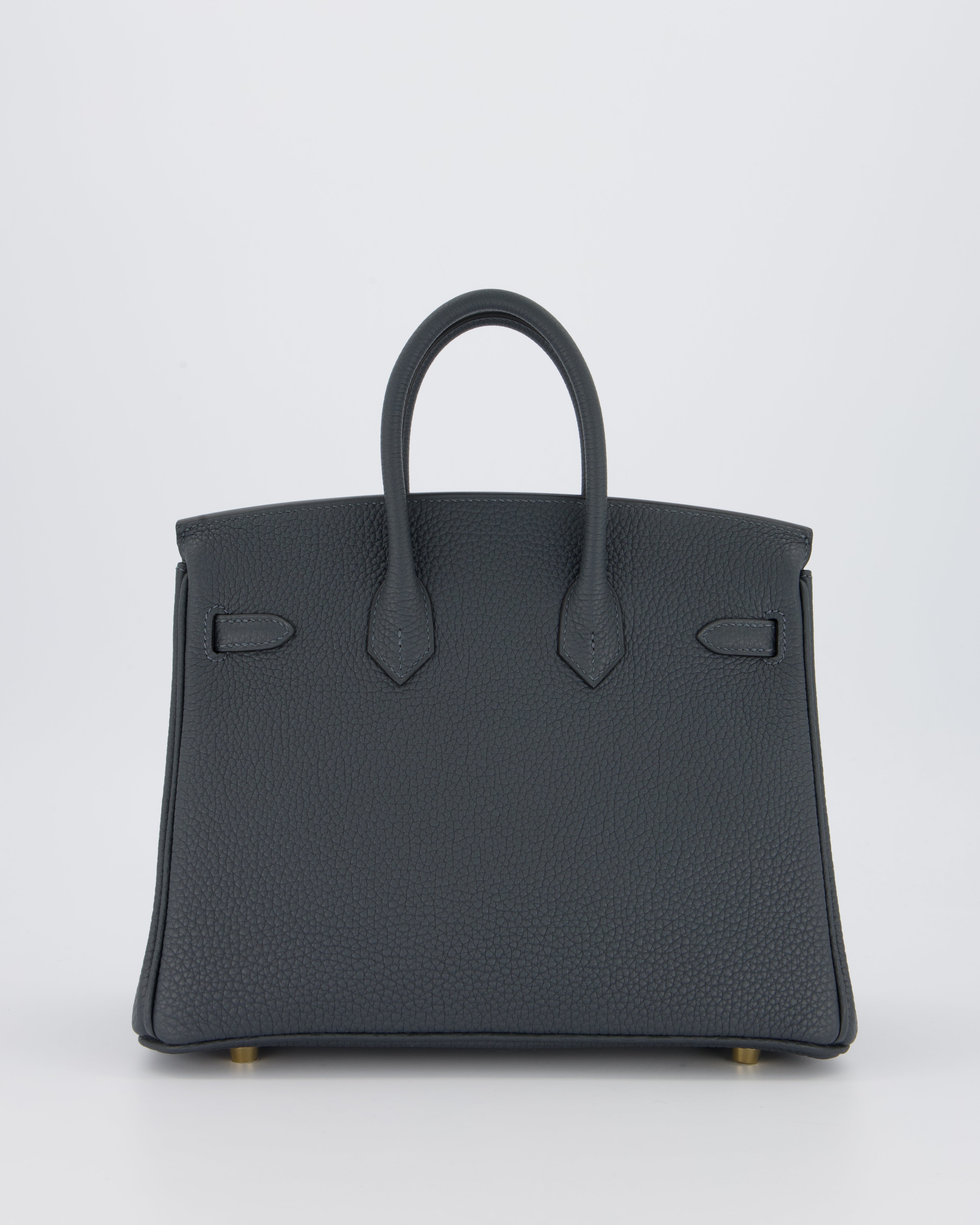 *RARE* Hermès Birkin 25 Retourne Bag in Gris Misty Togo Leather with Gold Hardware