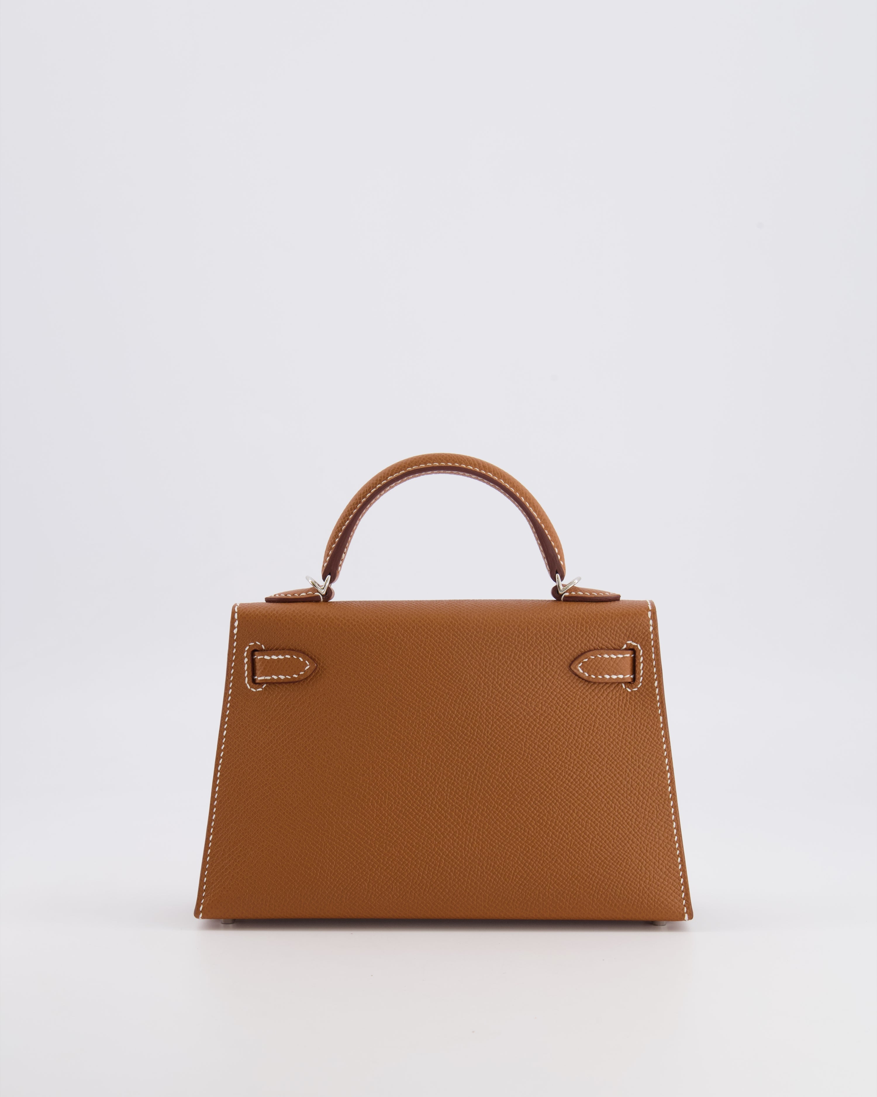 Hermès Mini Kelly II 20 Bag in Gold Epsom Leather with Palladium Hardware