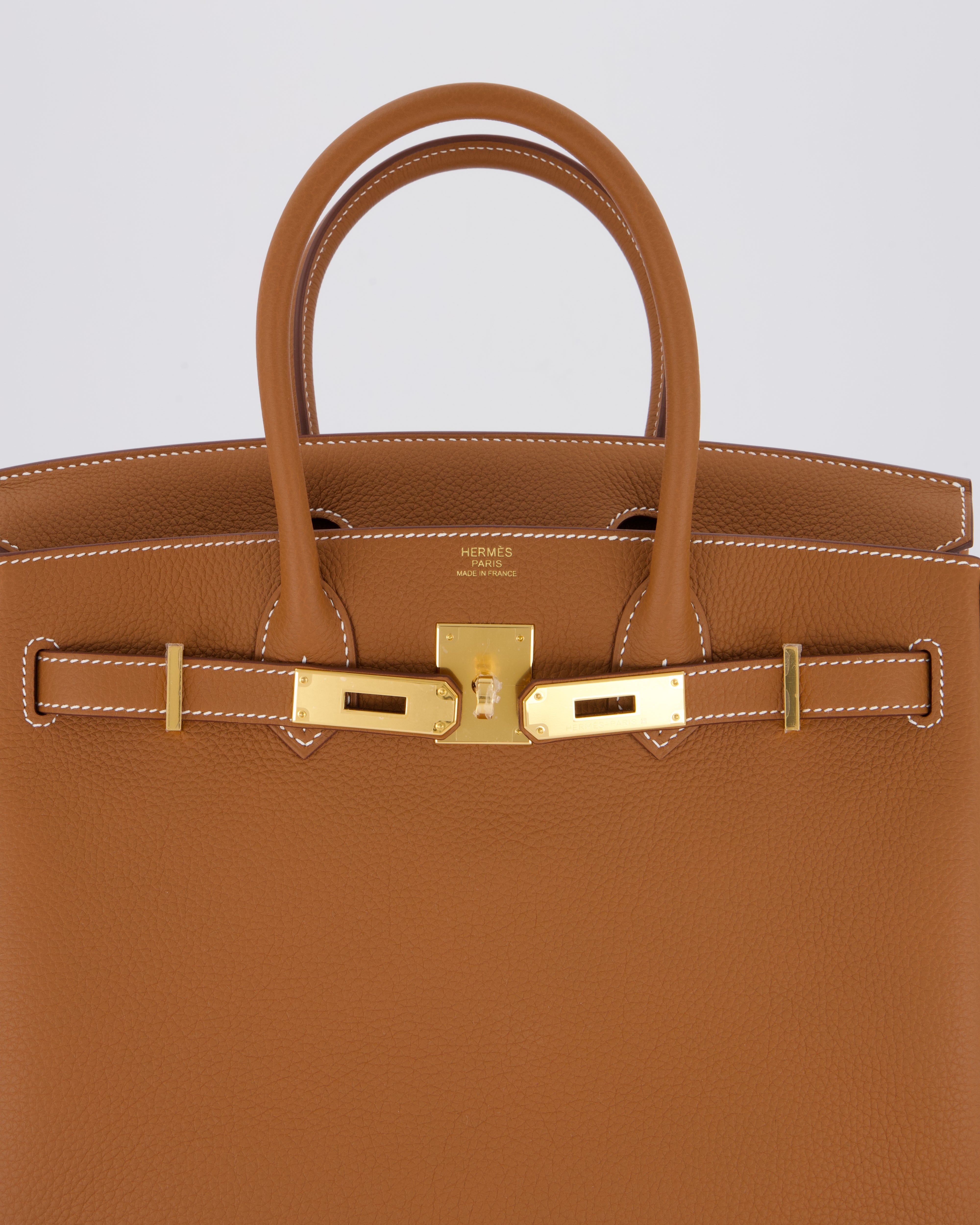 *RARE* Hermès Birkin 30 Retourne Bag in Gold Togo Leather With Gold Hardware