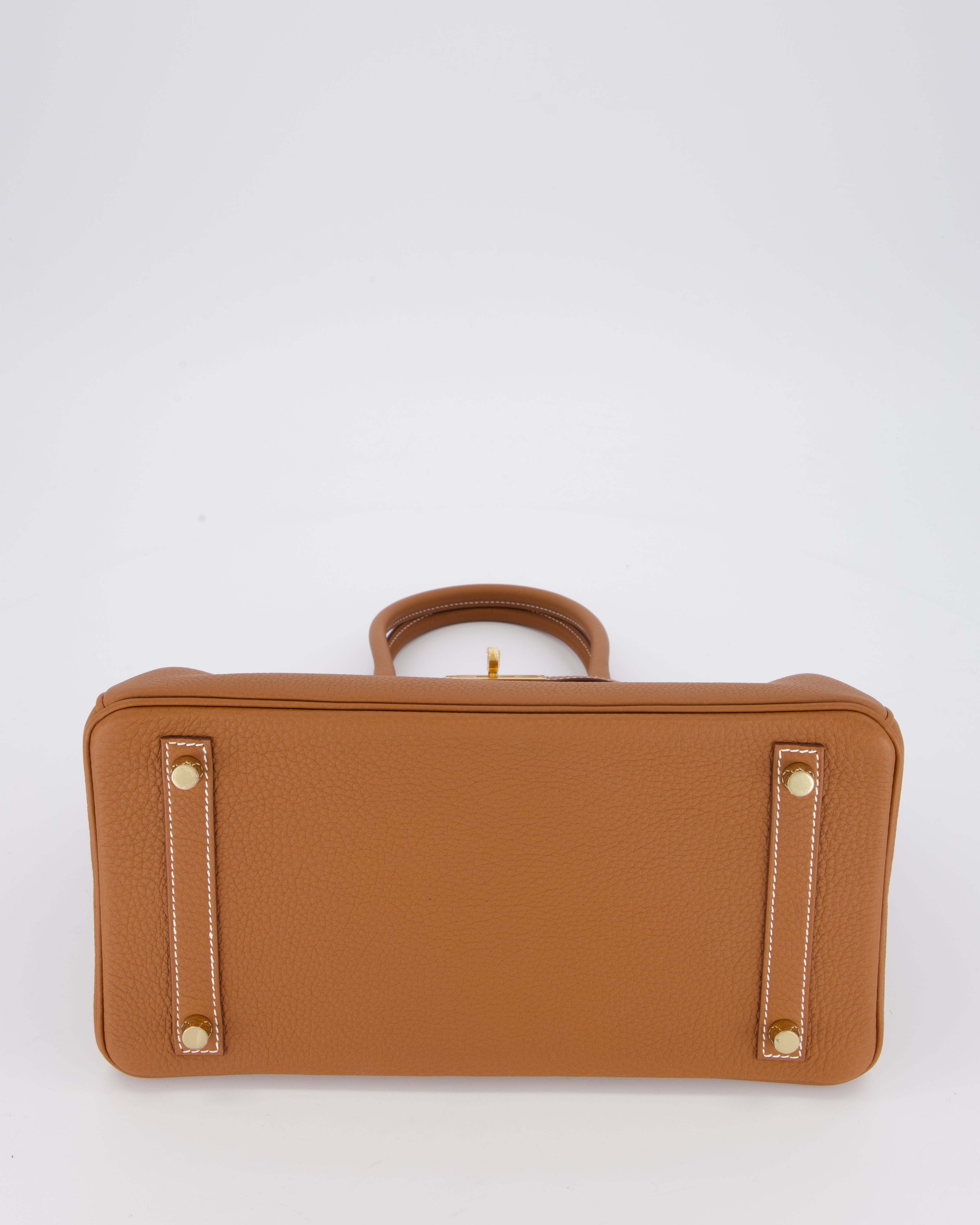 *RARE* Hermès Birkin 30 Retourne Bag in Gold Togo Leather With Gold Hardware