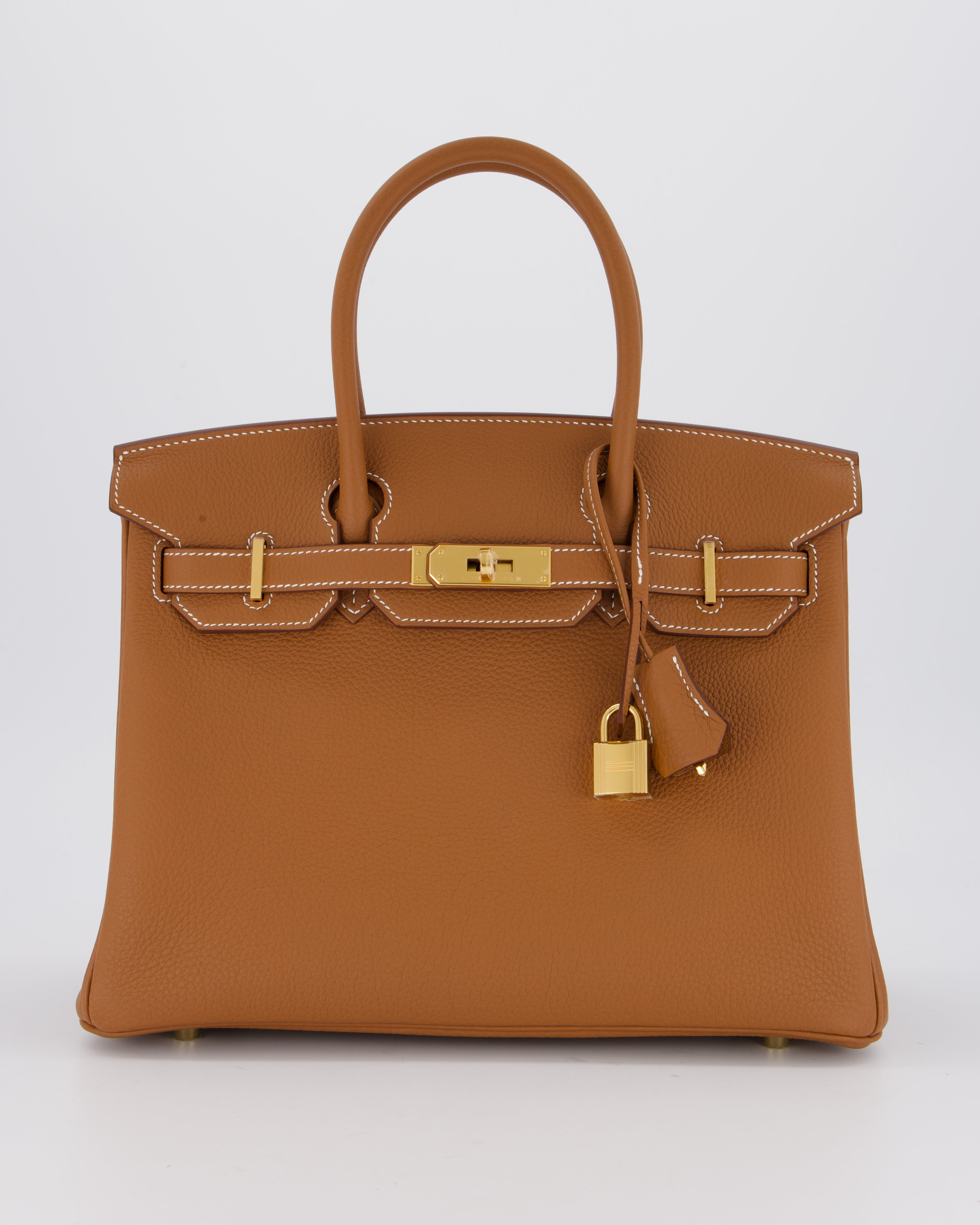 *RARE* Hermès Birkin 30 Retourne Bag in Gold Togo Leather With Gold Hardware