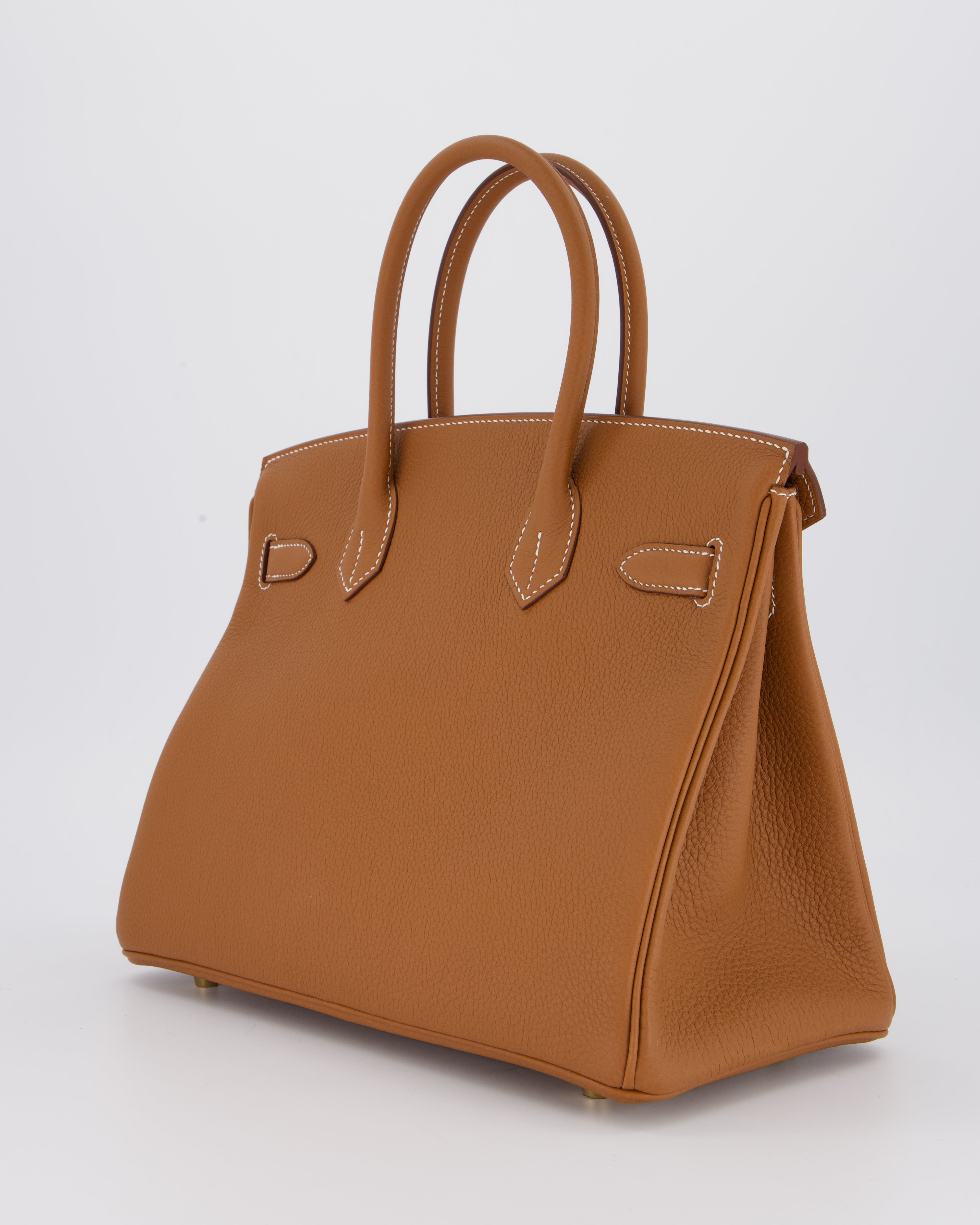*RARE* Hermès Birkin 30 Retourne Bag in Gold Togo Leather With Gold Hardware