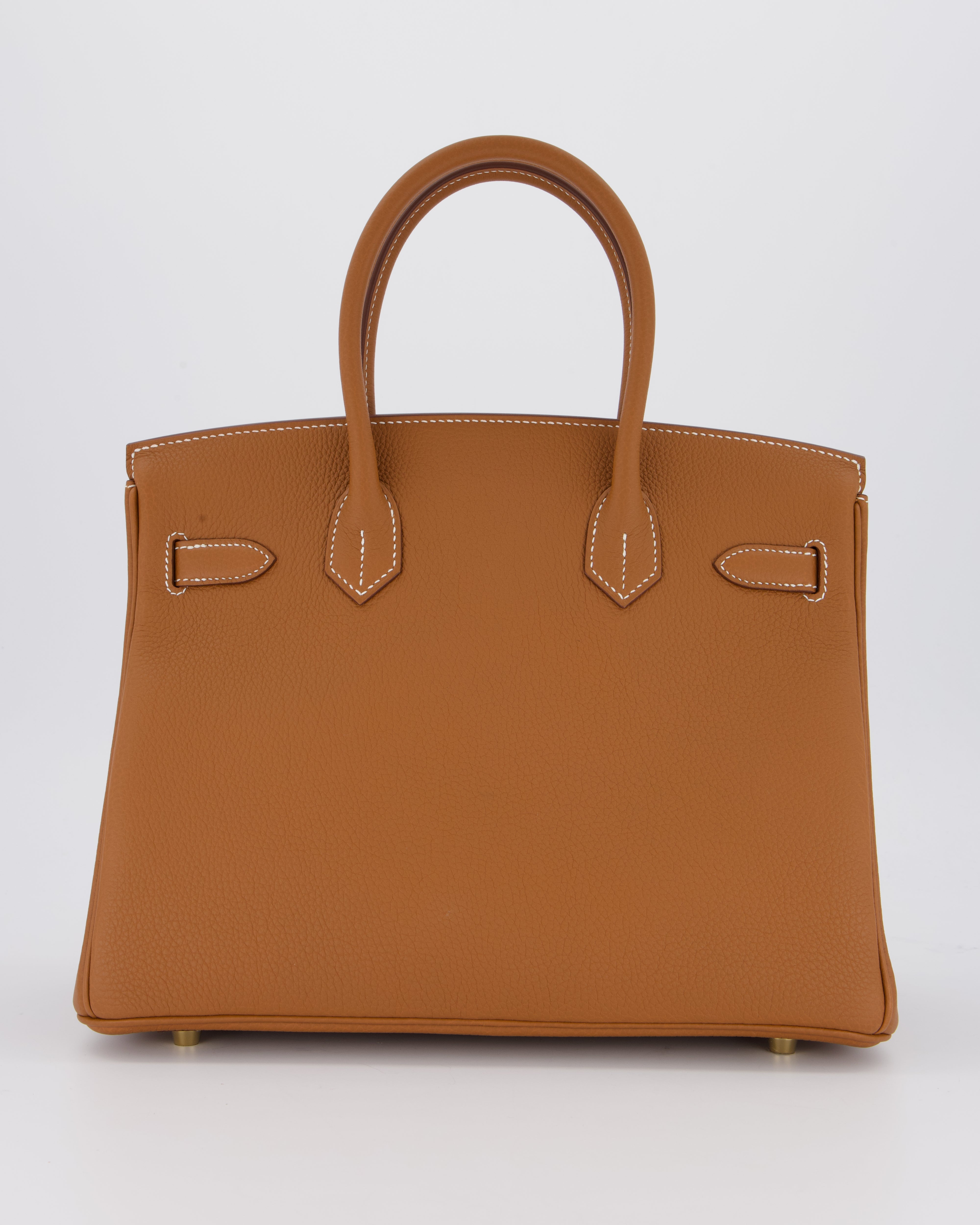 *RARE* Hermès Birkin 30 Retourne Bag in Gold Togo Leather With Gold Hardware
