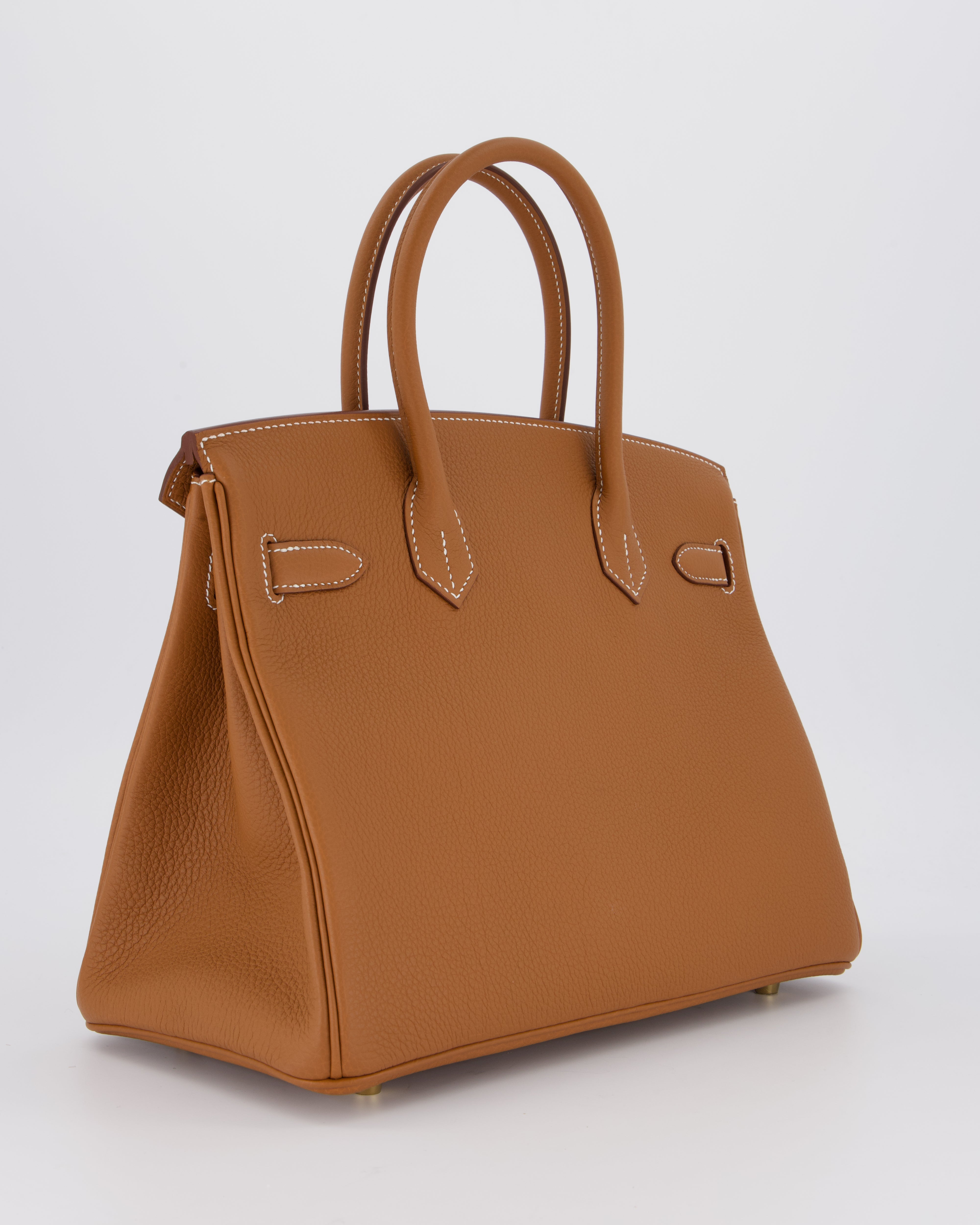 *RARE* Hermès Birkin 30 Retourne Bag in Gold Togo Leather With Gold Hardware