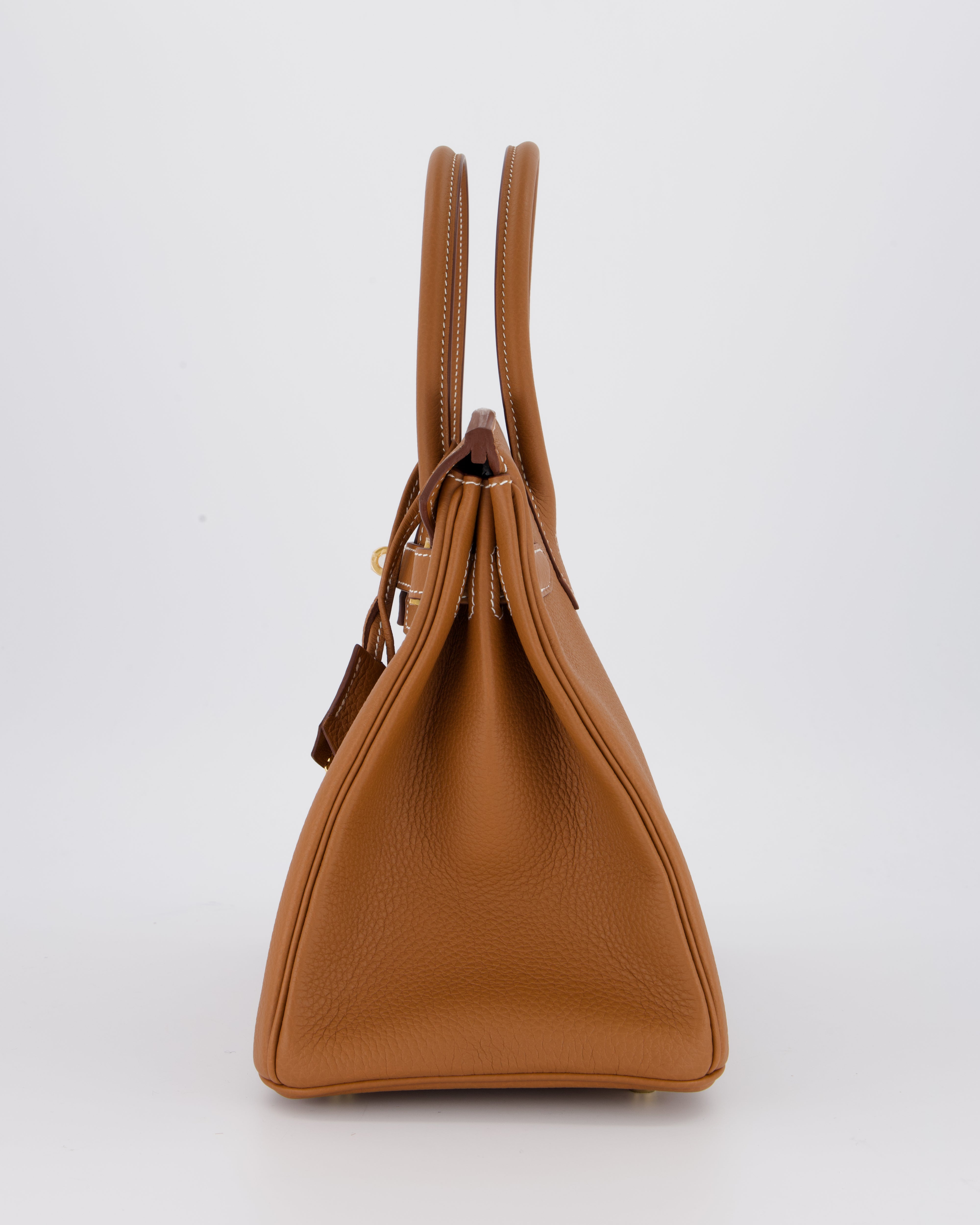*RARE* Hermès Birkin 30 Retourne Bag in Gold Togo Leather With Gold Hardware