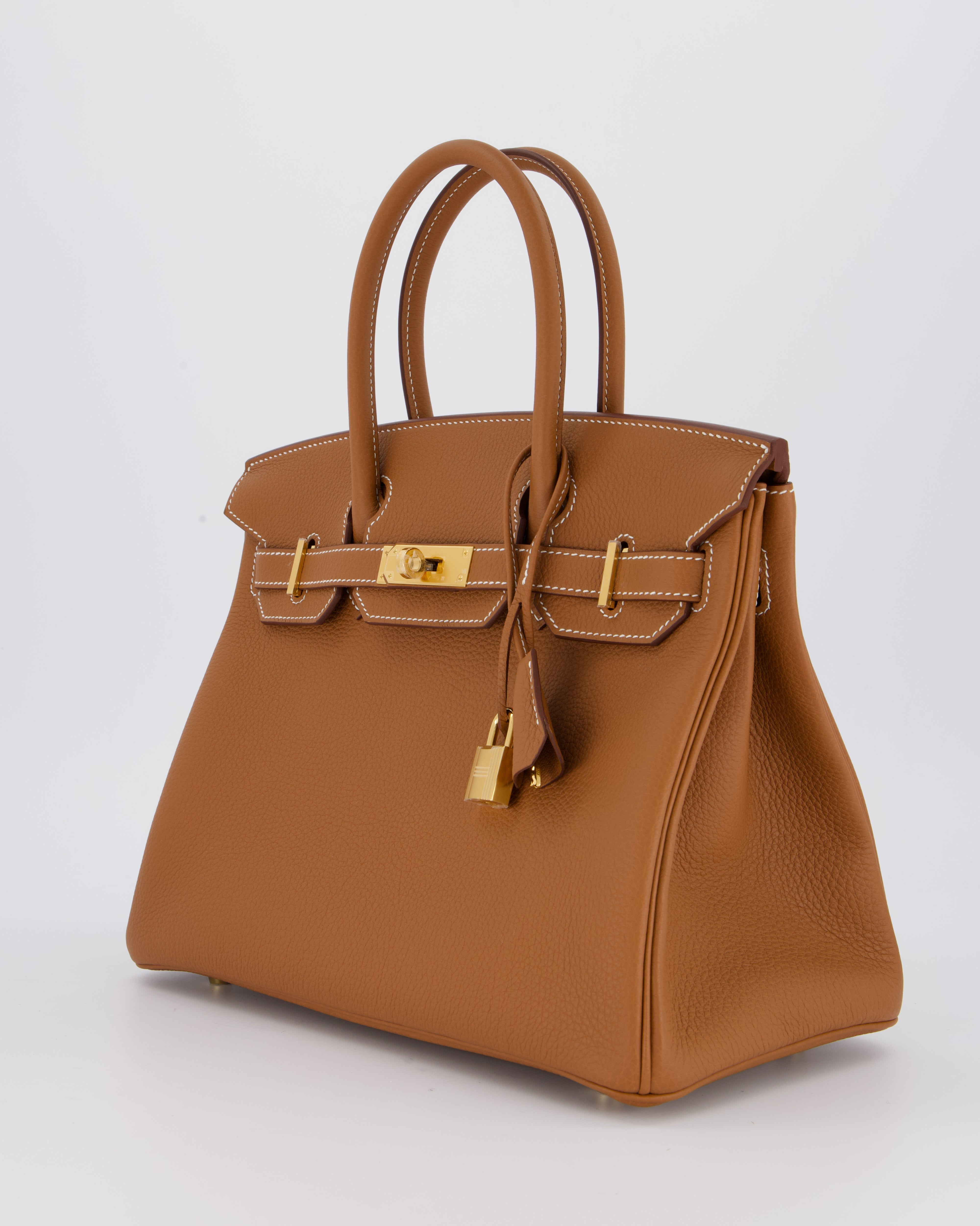 *RARE* Hermès Birkin 30 Retourne Bag in Gold Togo Leather With Gold Hardware