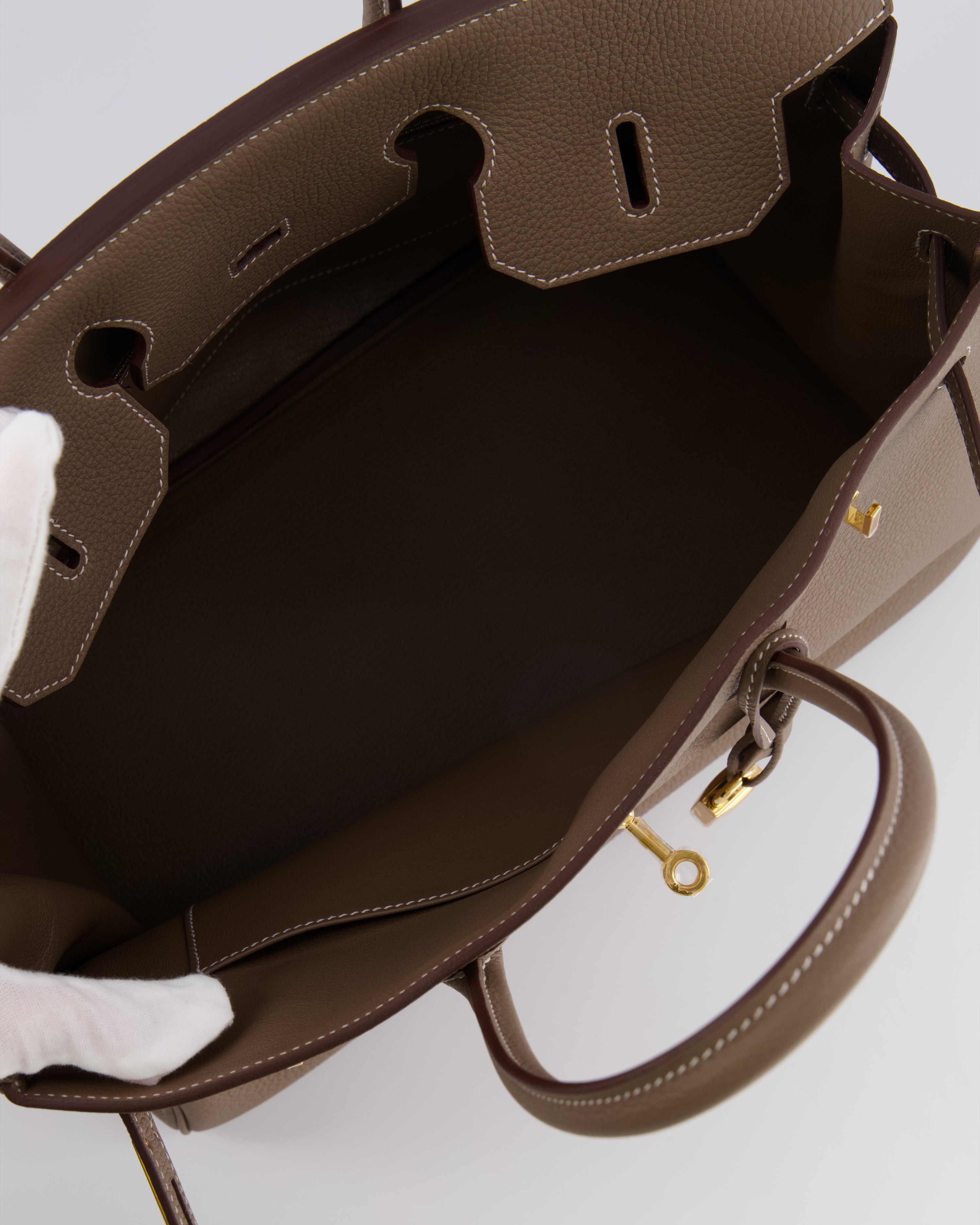 *RARE* Hermès Birkin 35 Bag in Etoupe Togo Leather with Gold Hardware