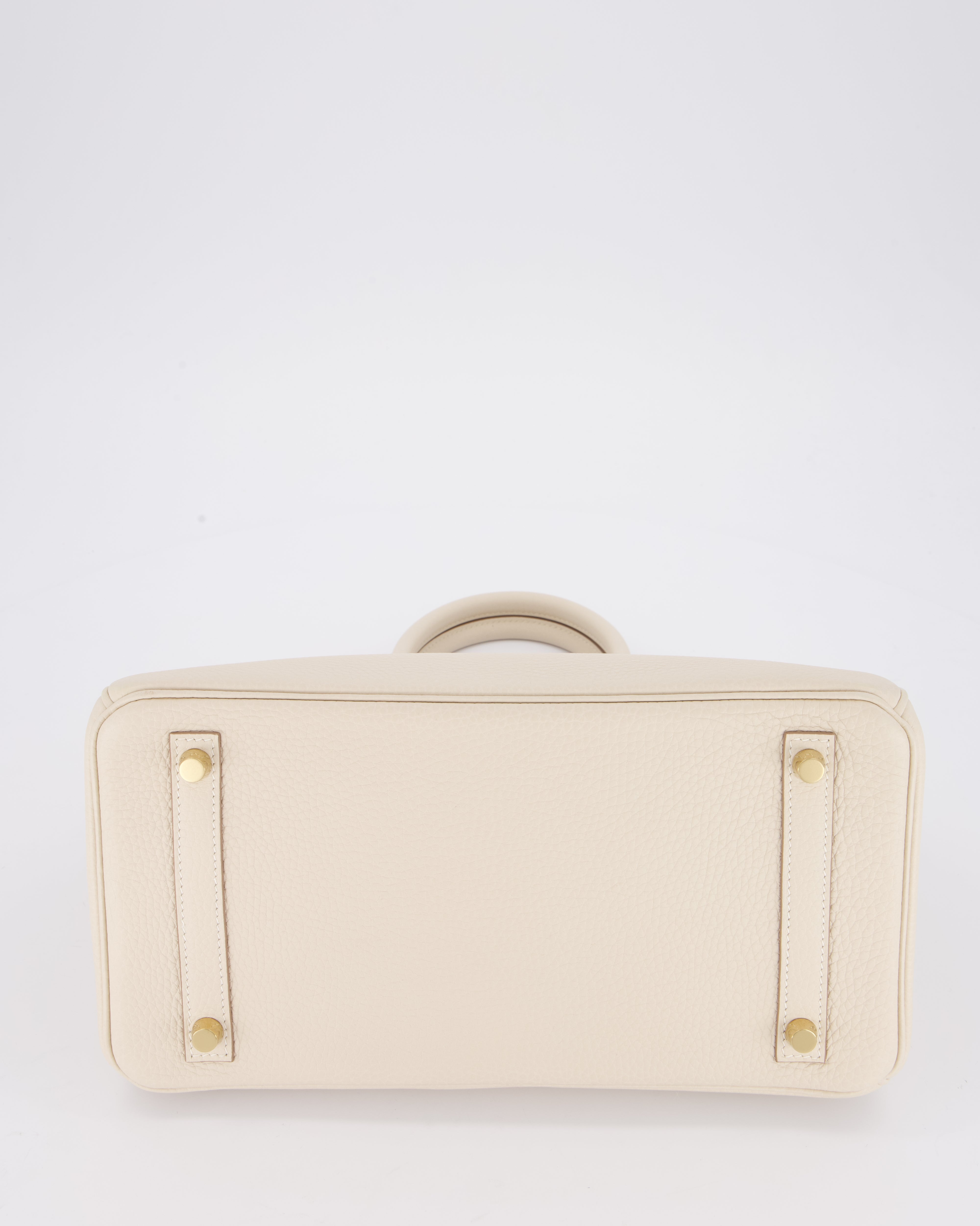 *VERY RARE* Hermès Birkin 30 Retourne Bag in Craie Togo Leather with Gold Hardware