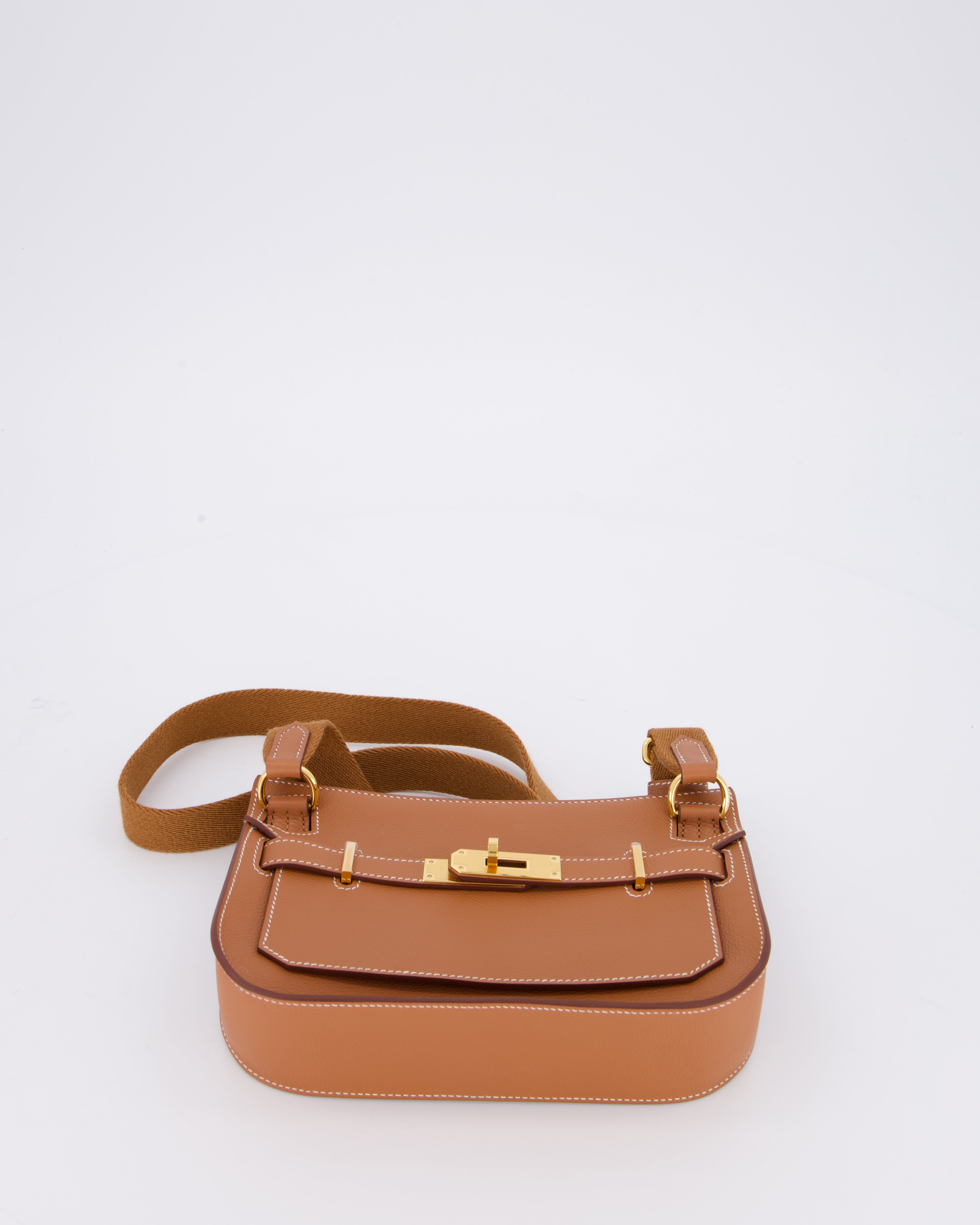 *RARE* Hermès Mini Jypsiere Bag in Gold Evercolour Leather with Gold Hardware