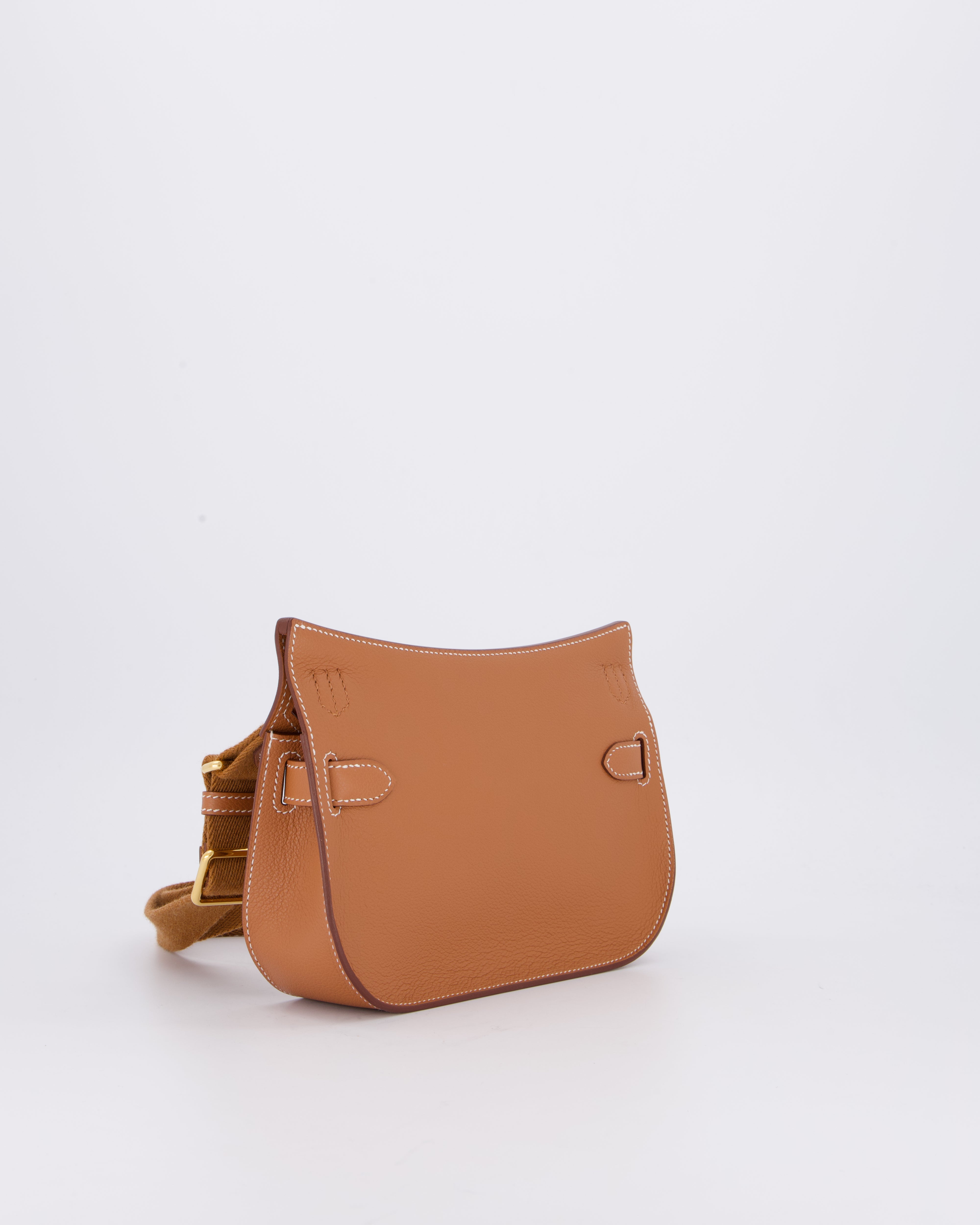 *RARE* Hermès Mini Jypsiere Bag in Gold Evercolour Leather with Gold Hardware