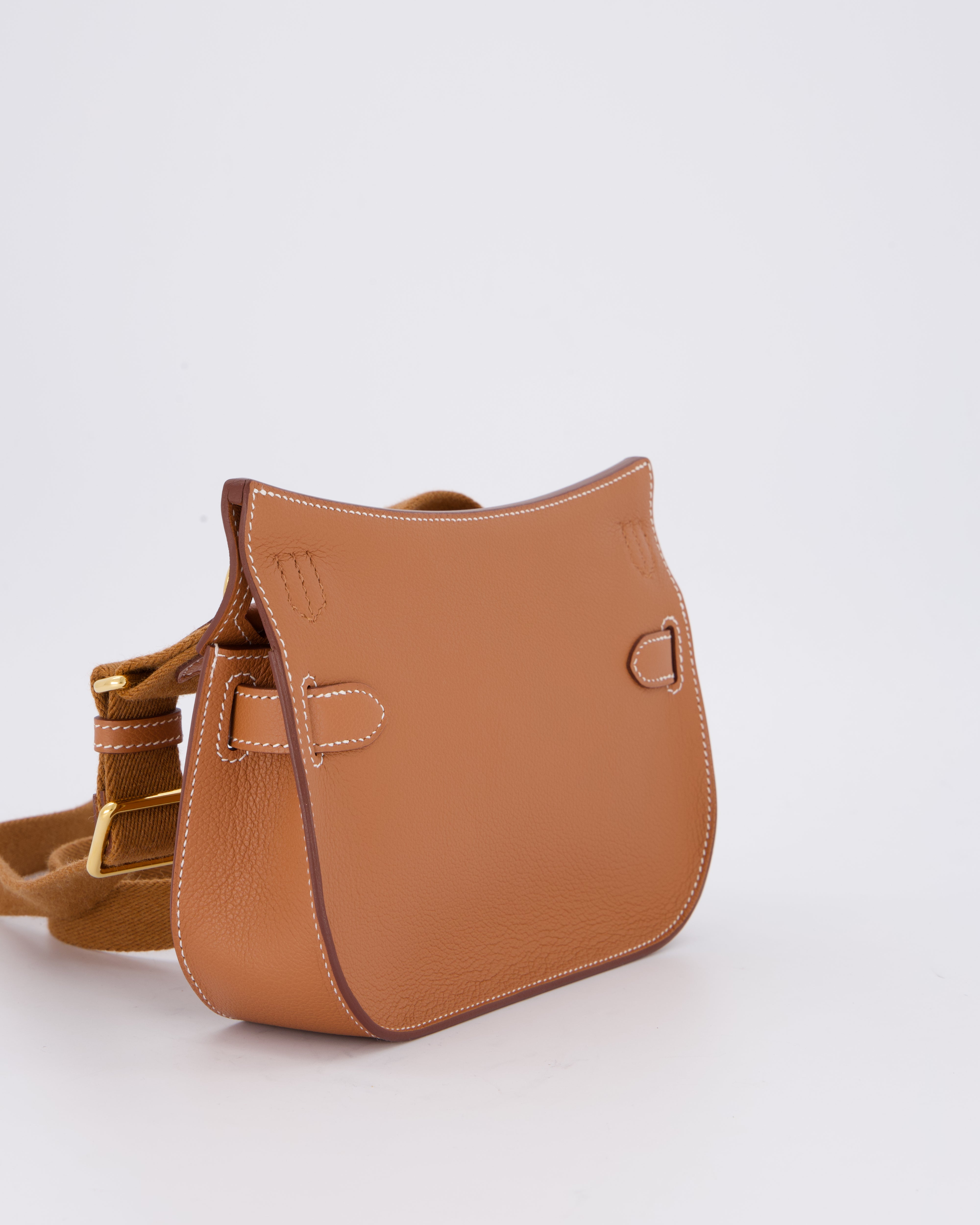 *RARE* Hermès Mini Jypsiere Bag in Gold Evercolour Leather with Gold Hardware