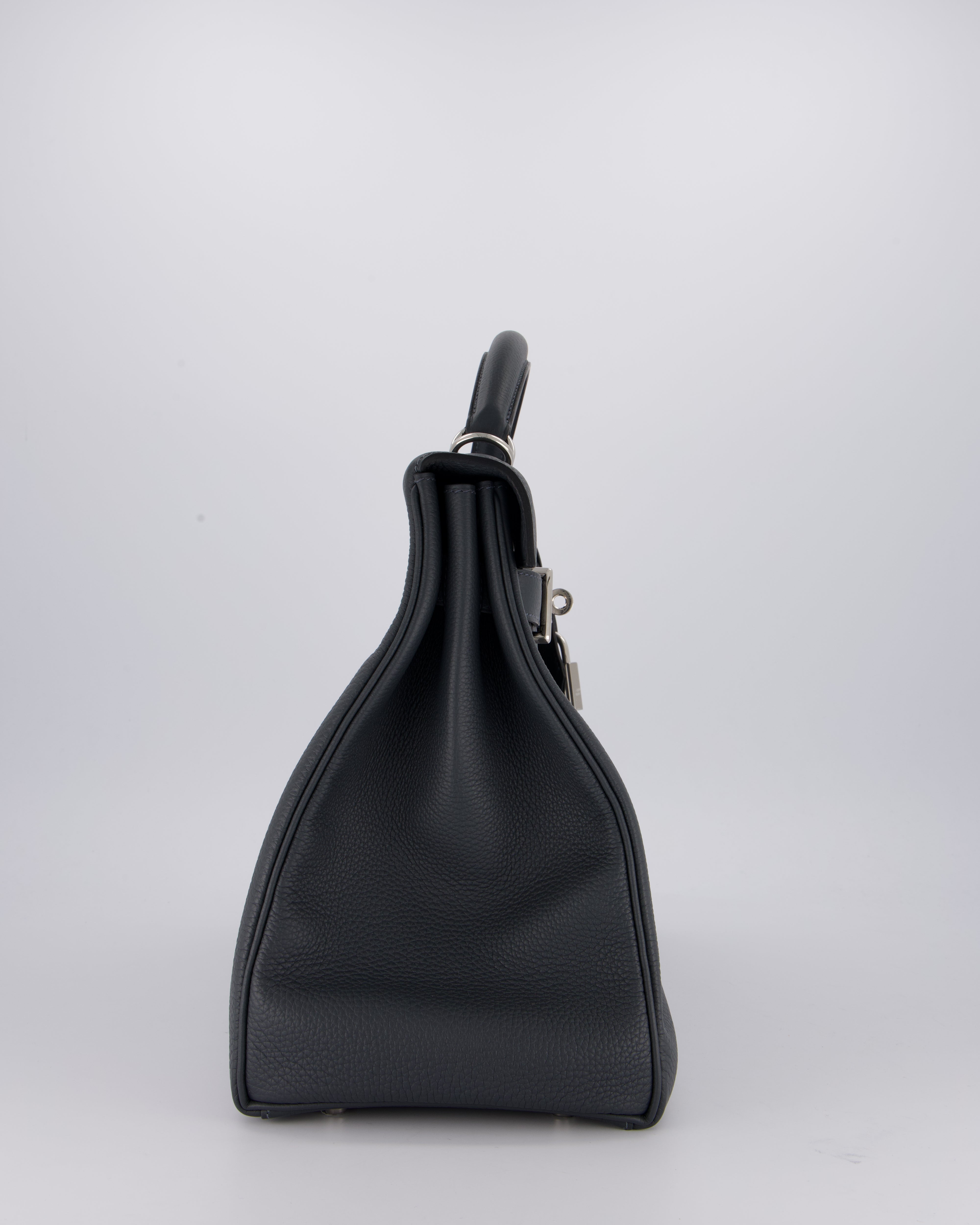 *RARE* Hermès Kelly 42 Maxi Retourne Bag in Gris Misty Togo Leather with Palladium Hardware