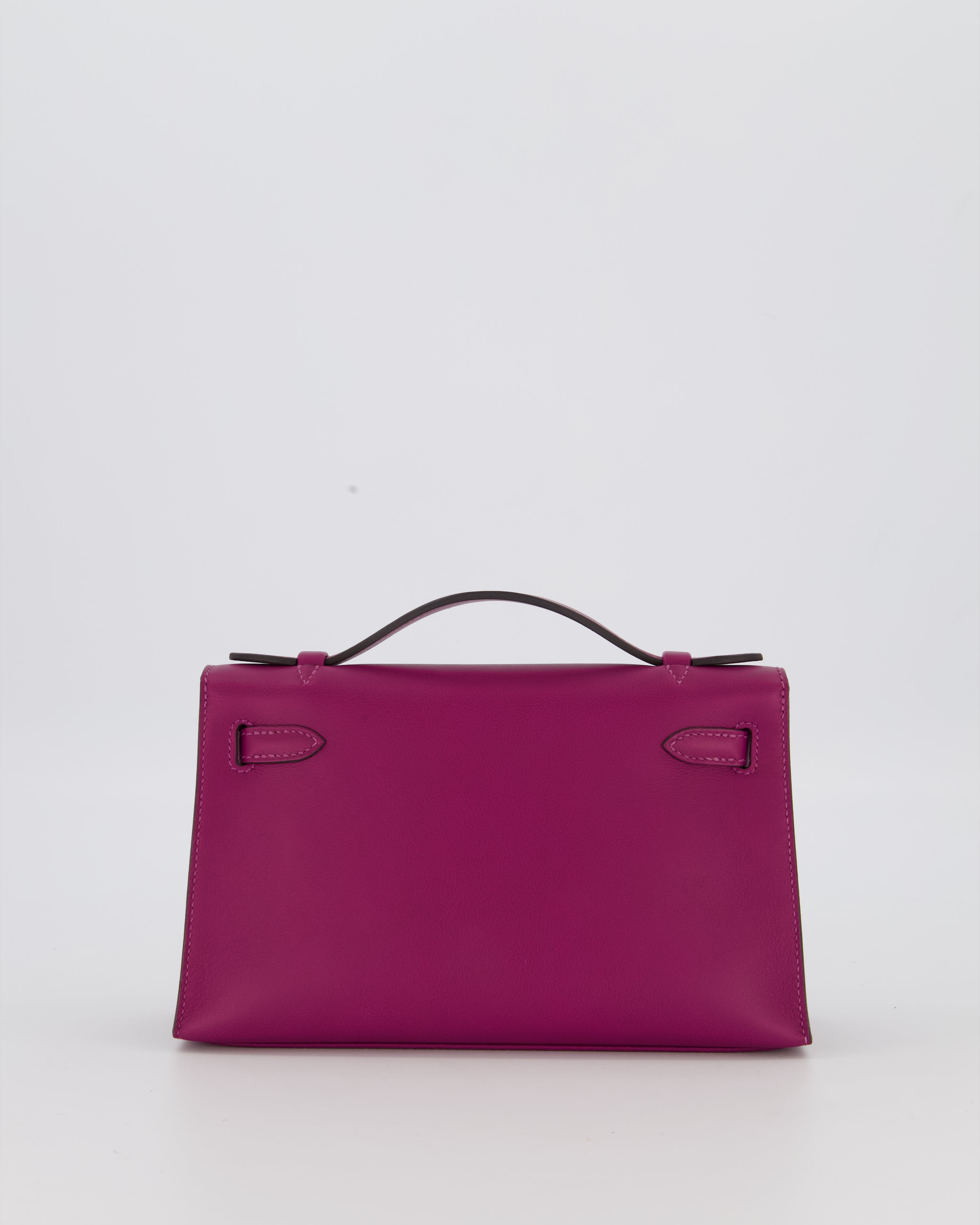 *RARE COLOUR* Hermès Kelly Pochette Bag in Anemone Swift Leather and Gold Hardware