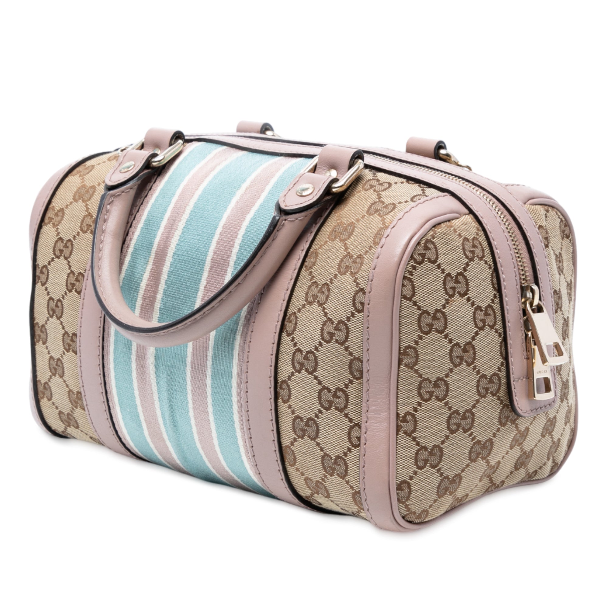 Vintage Web Boston Bag GG Canvas Small