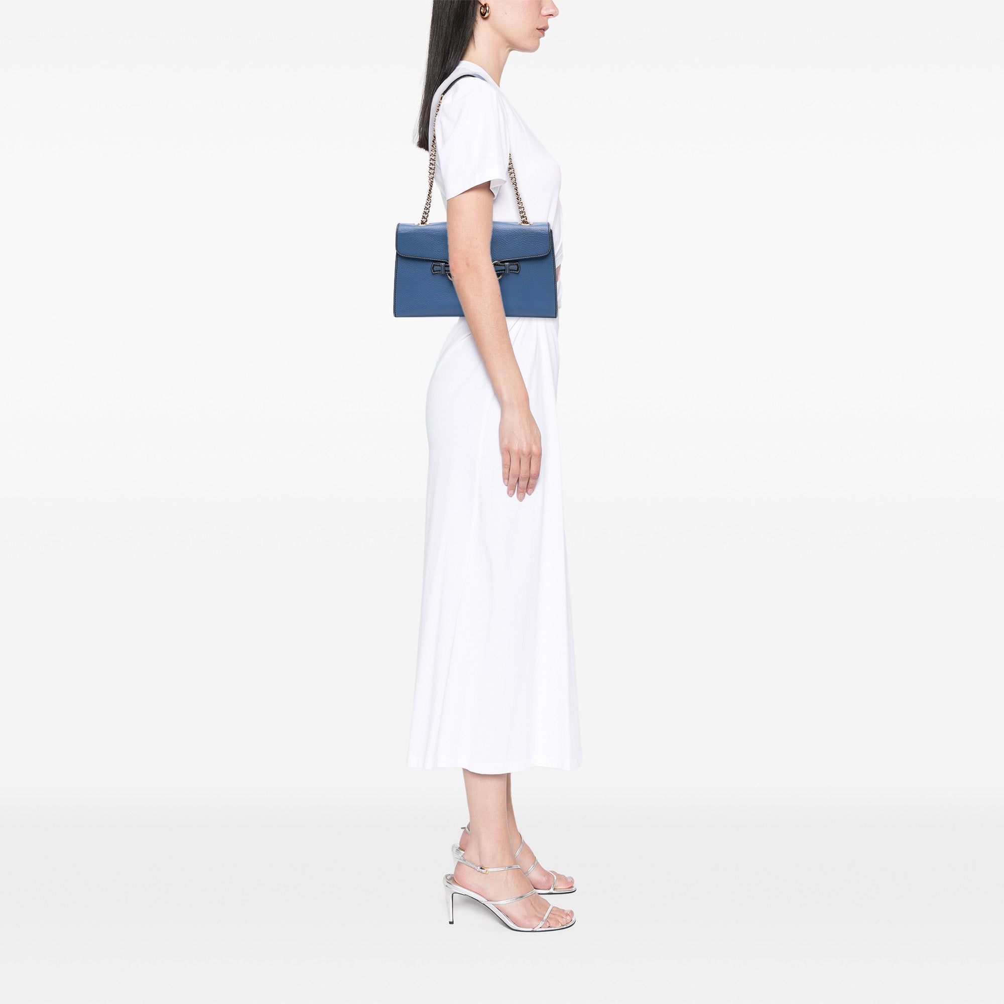 Emily Chain Flap Bag Leather Medium